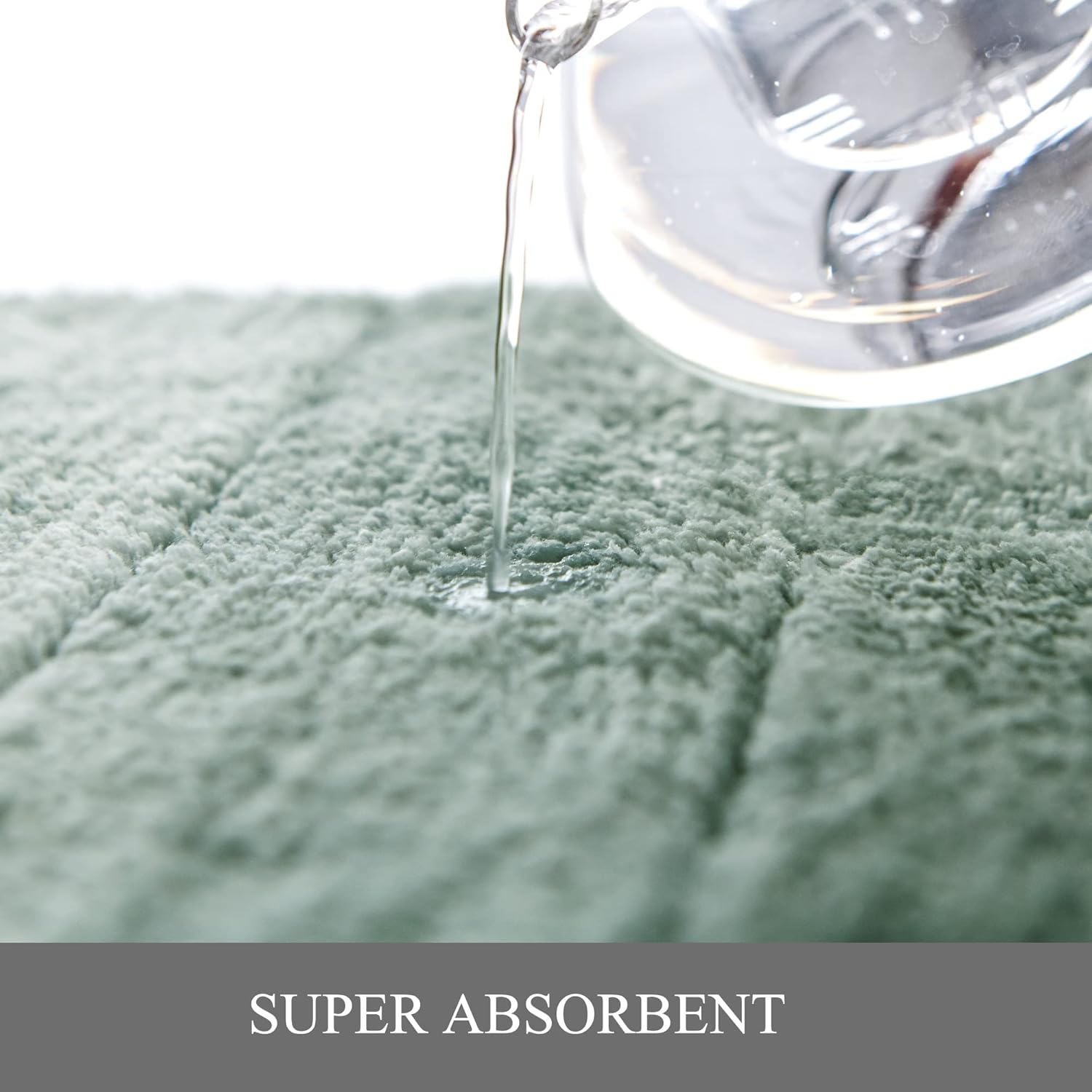 Kmson Ombre Bath Mat Green 20x32