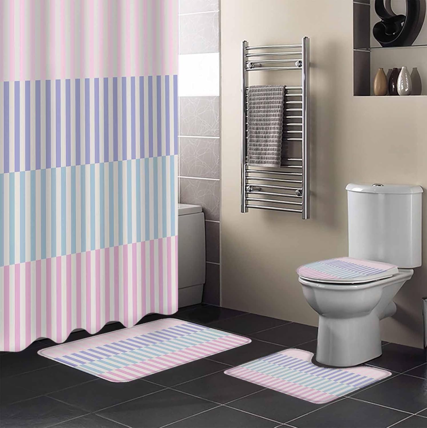 ZOE GARDEN Turquoise Blue Bathroom Set