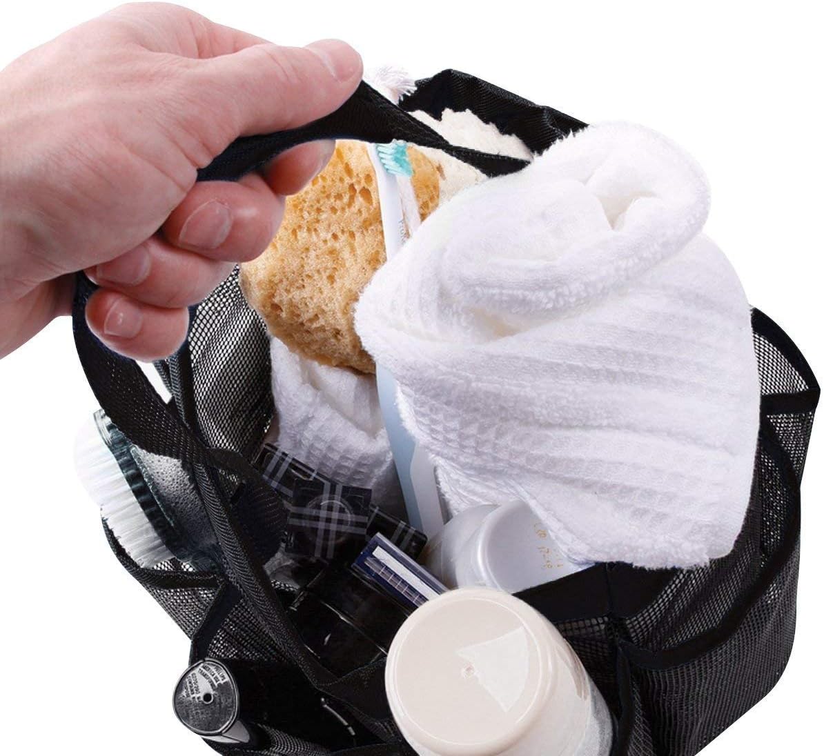 VousNous Mesh Shower Caddy with 8 Compartments Black