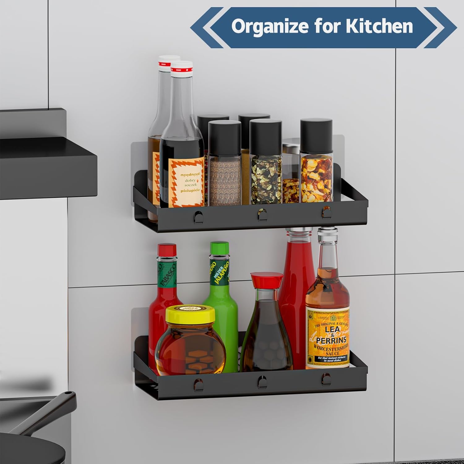Raweao Shower Caddy Organizers 2 Pack Black