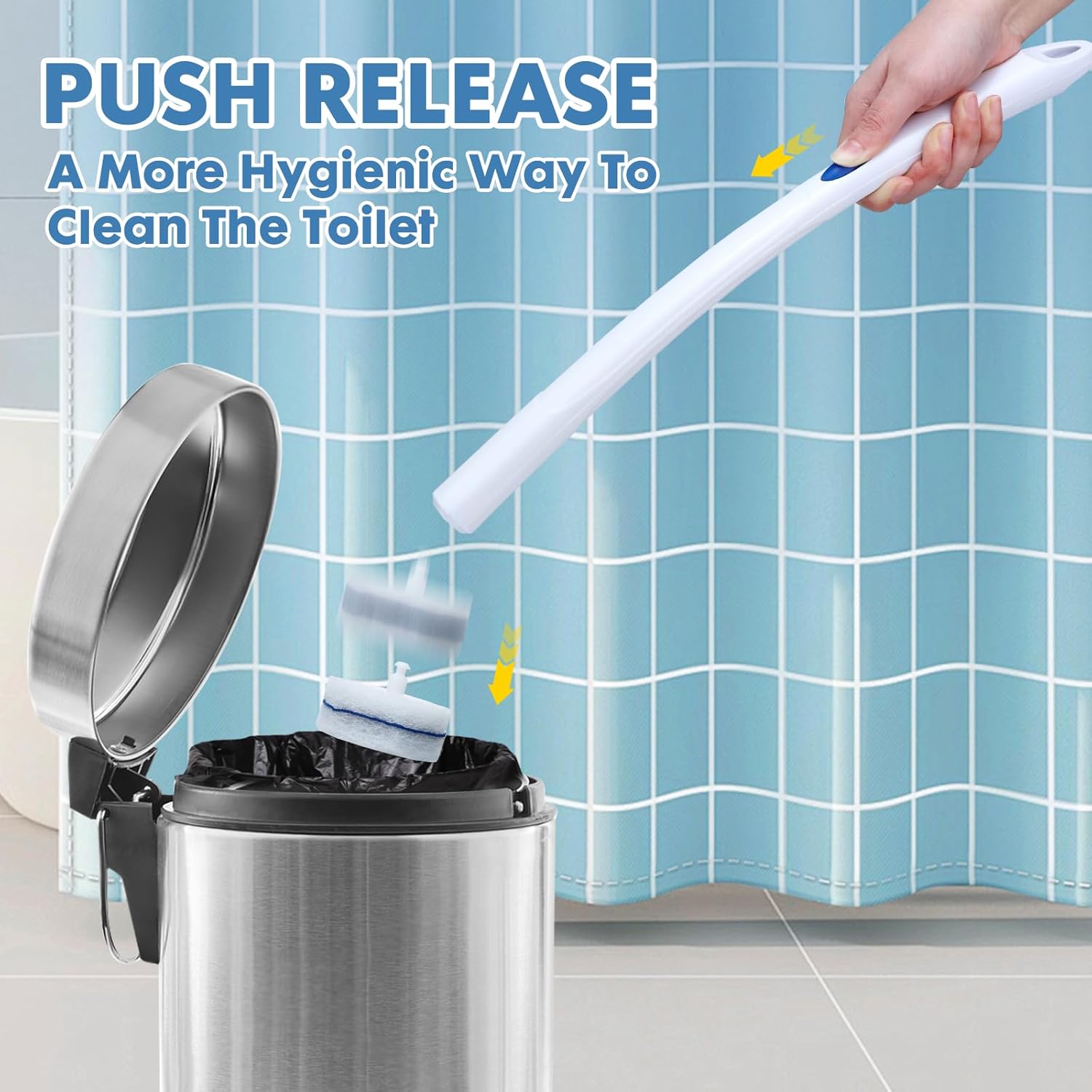 COBETE Toilet Brush Wand Kit with 56 Refills 1