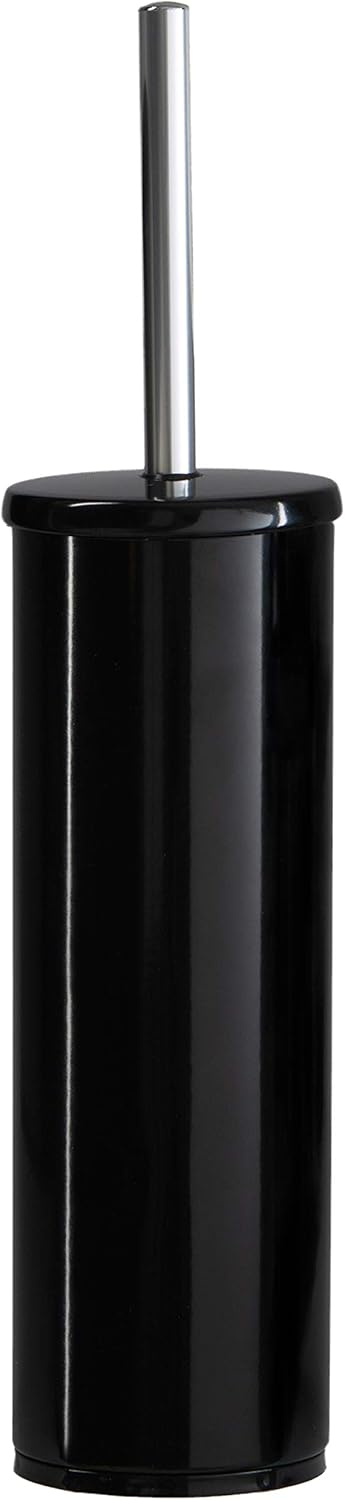 Bath Bliss Deluxe Toilet Brush Holder with Removable Liner Black
