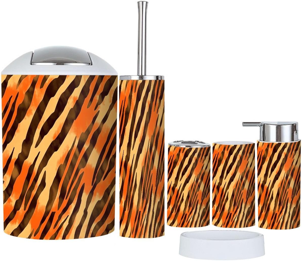 Boho Style 6 Piece Bathroom Accessory Set