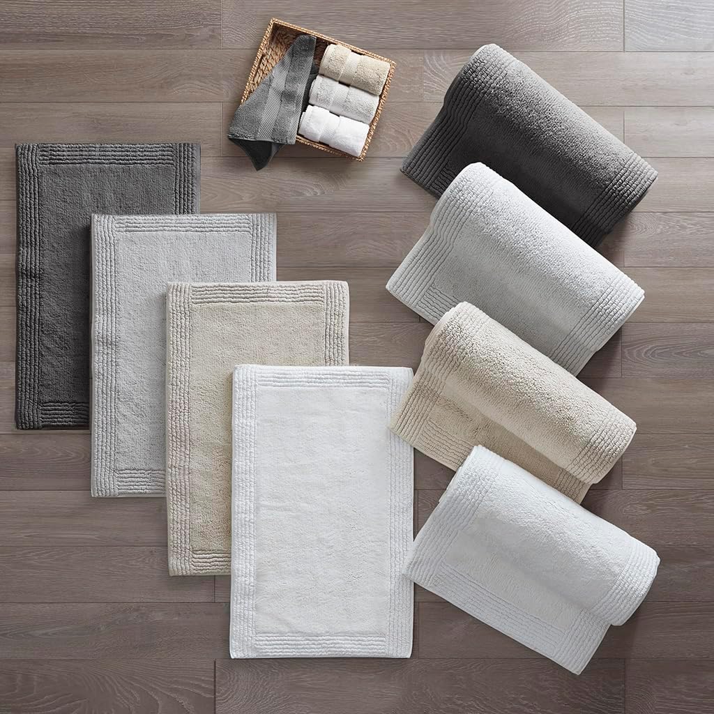 Madison Park Signature Splendor Reversible Bath Rug - 3000 GSM Cotton Plush