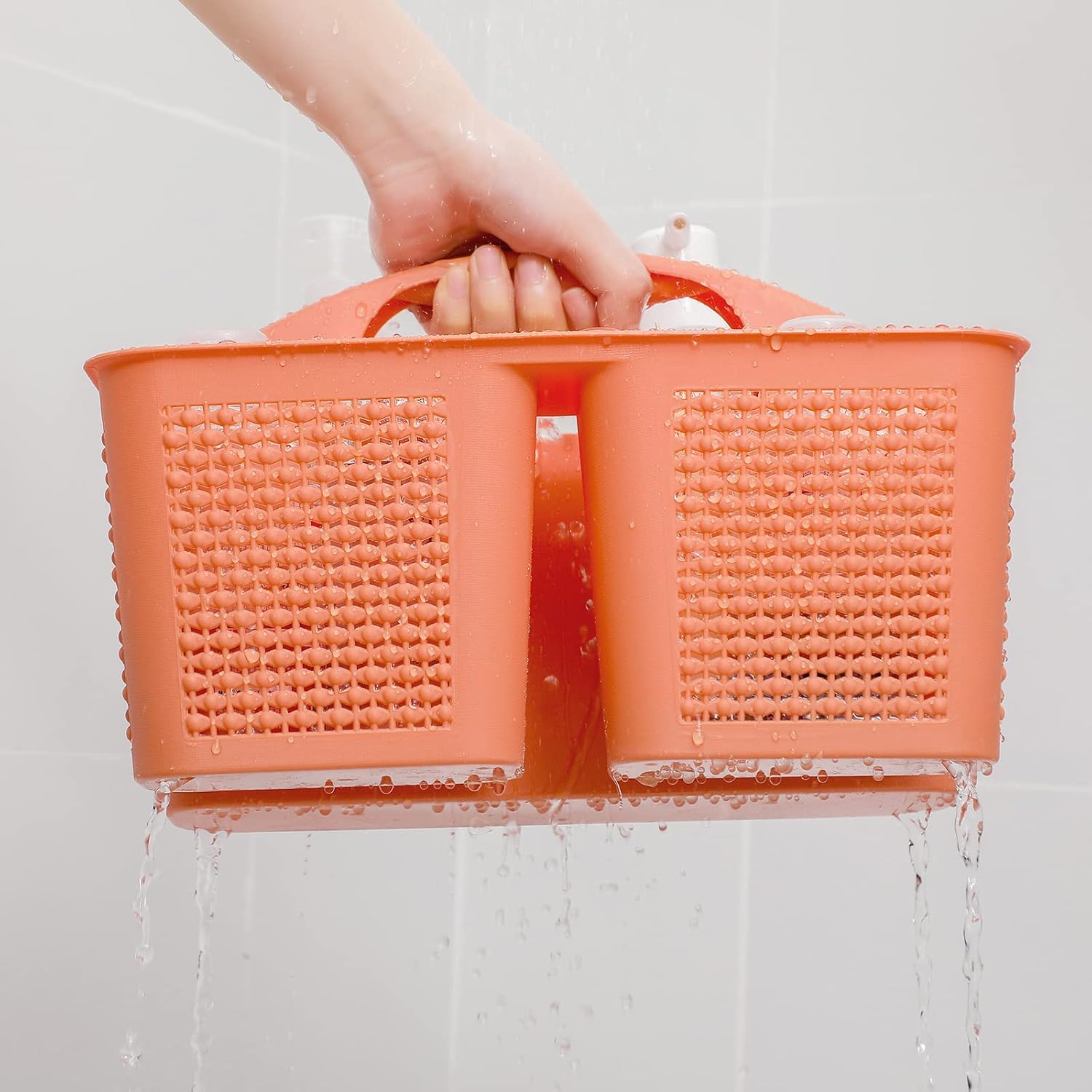 UUJOLY Portable Shower Caddy Bucket with Handle and 3 Compartments