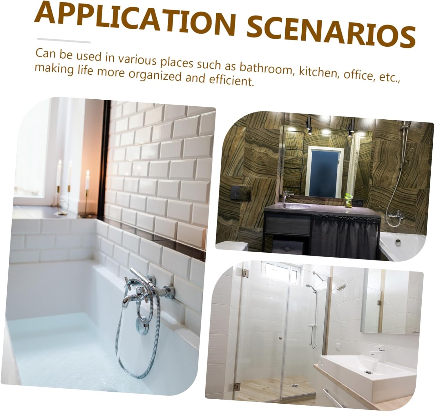 ABOOFAN Wall Mounted Shower Caddy with Storage