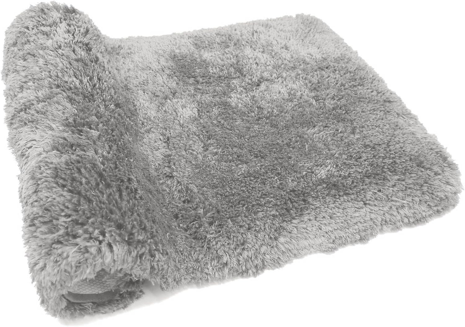 FIFU Bath Rug 17x24 Silver Gray Non-Slip