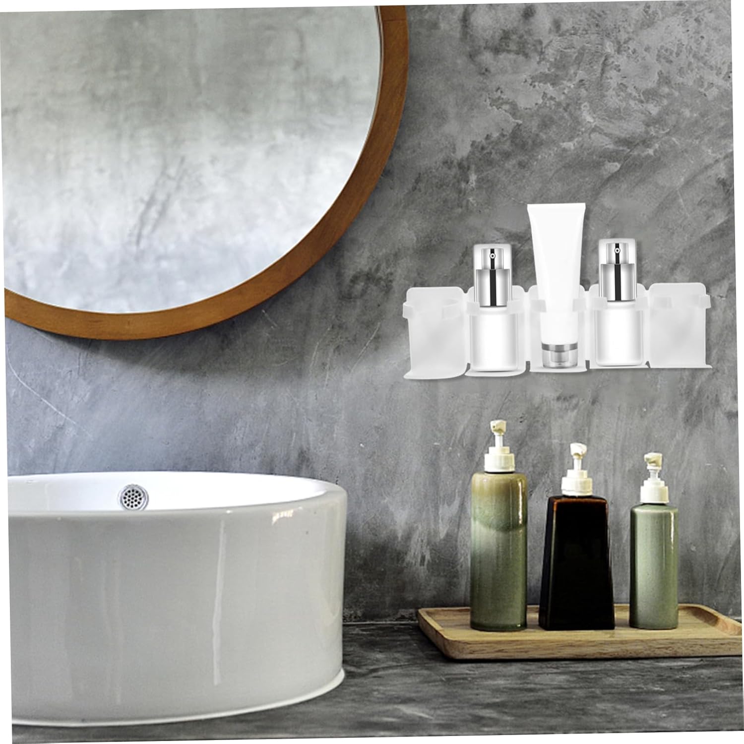 Unomor Wall Mounted Makeup Organizer for Bathroom and Kitchen