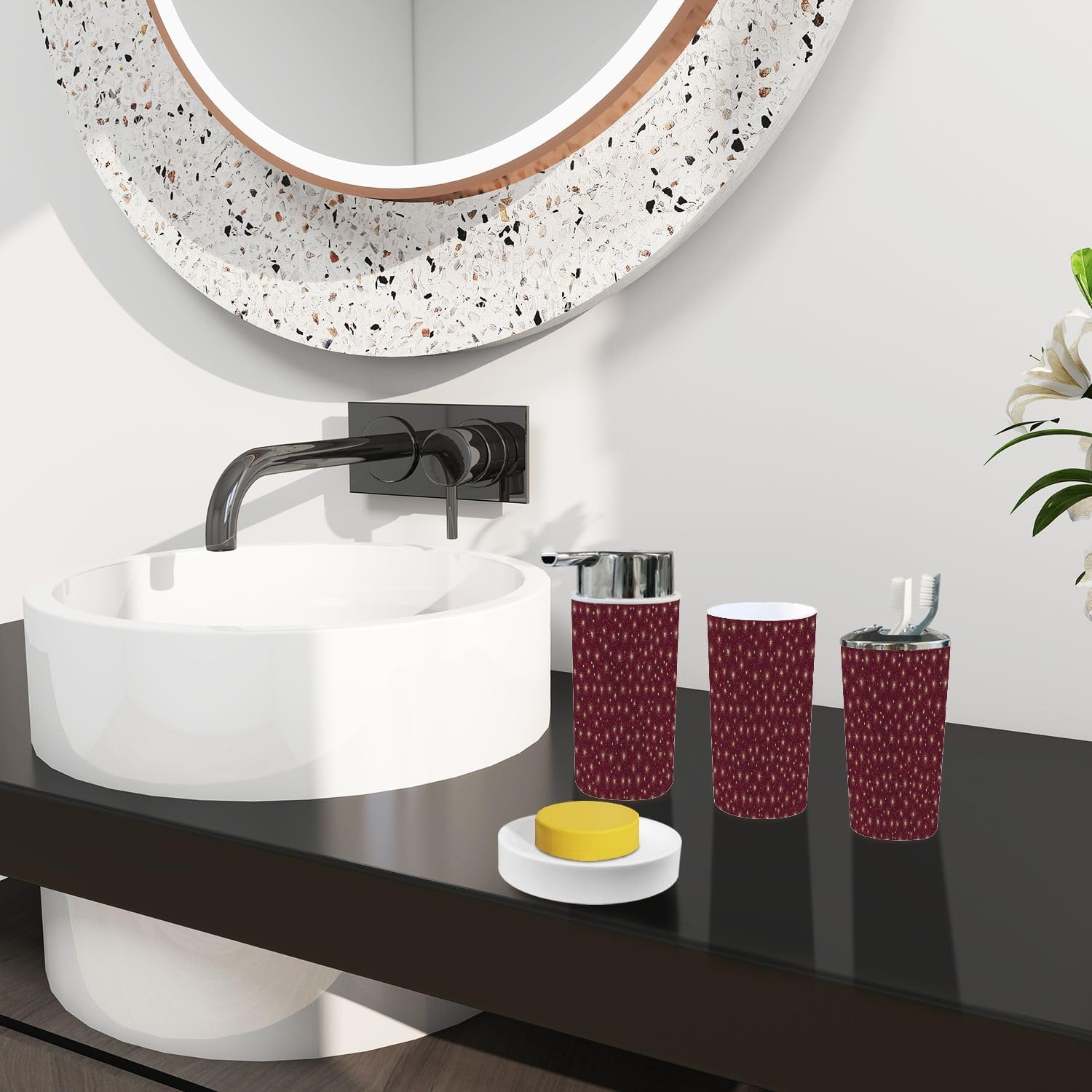 Boho Star Bathroom Accessory Set 6 Piece