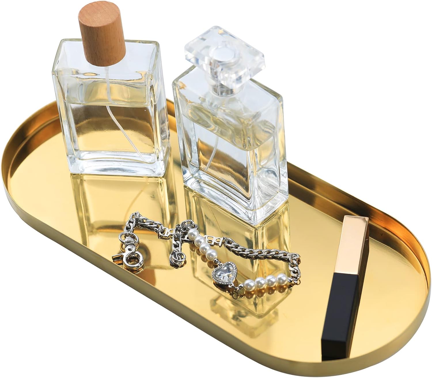 FREELOVE Gold Mirror Tray for Bathroom Vanity