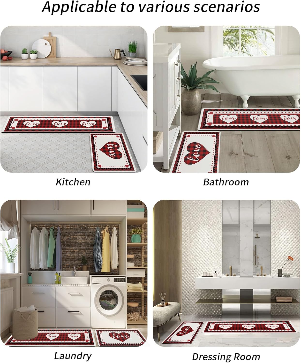 Funnywall88 2PCS Non-Slip Diatomite Bath Mats