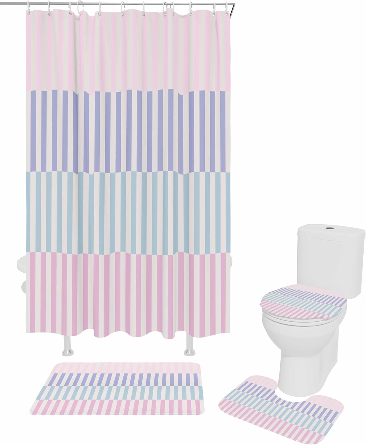 ZOE GARDEN Turquoise Blue Bathroom Set
