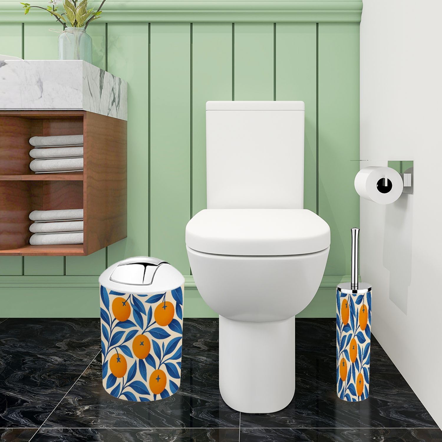 Boho Tropical Bathroom Accessories Set 6 Piece