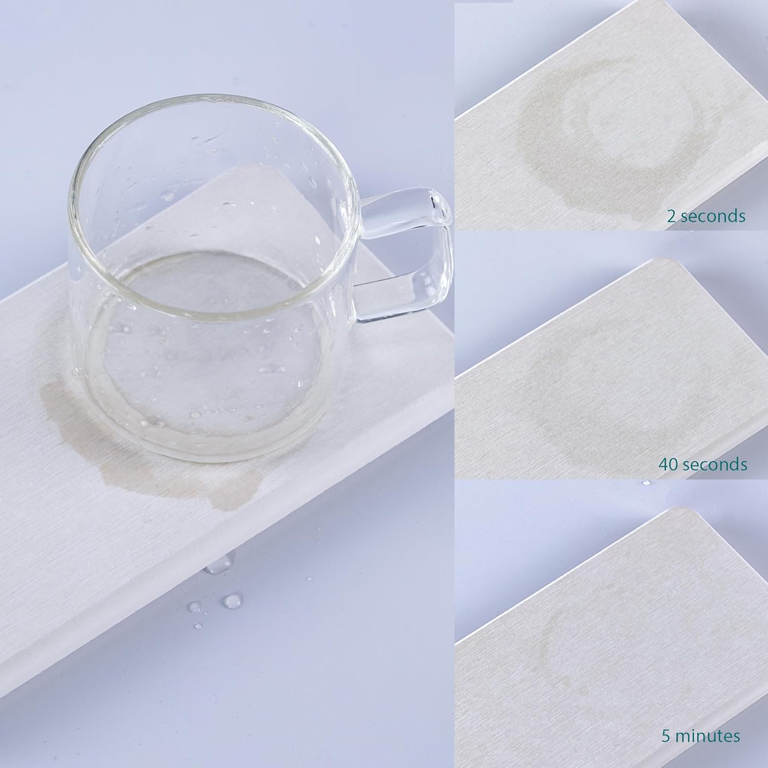 NiuYichee 2 Pcs Water Absorbing Stone Trays White
