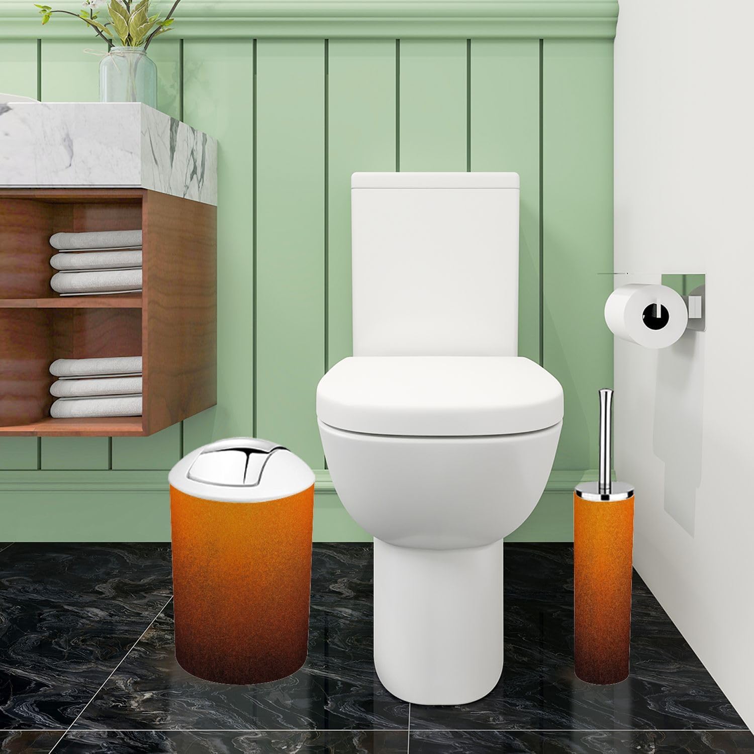 TRANQDEHOM 6-Piece Boho Bathroom Accessory Set