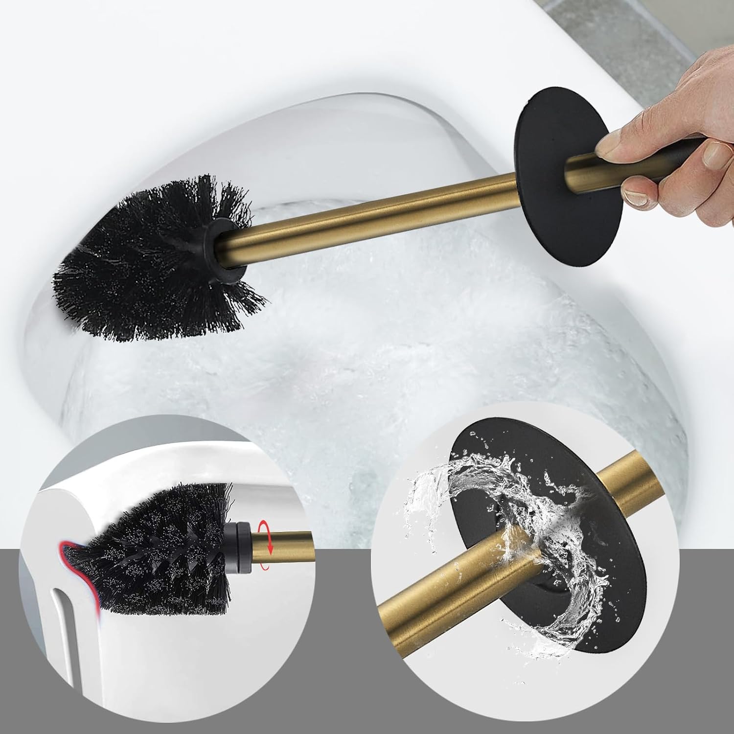 FVITA Wall Mounted Toilet Brush with Holder 1