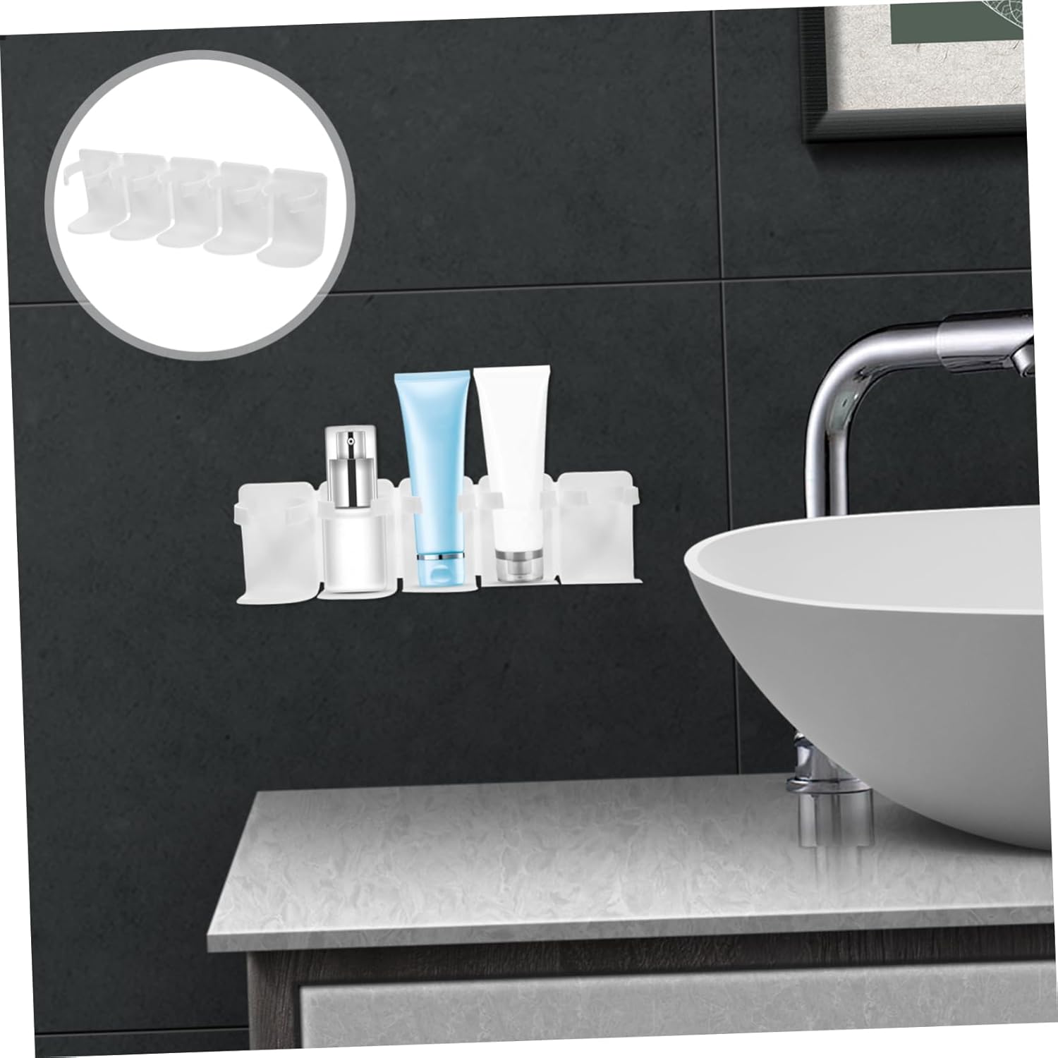 LIFKOME Wall Mount Makeup Organizer for Shower and Bathroom