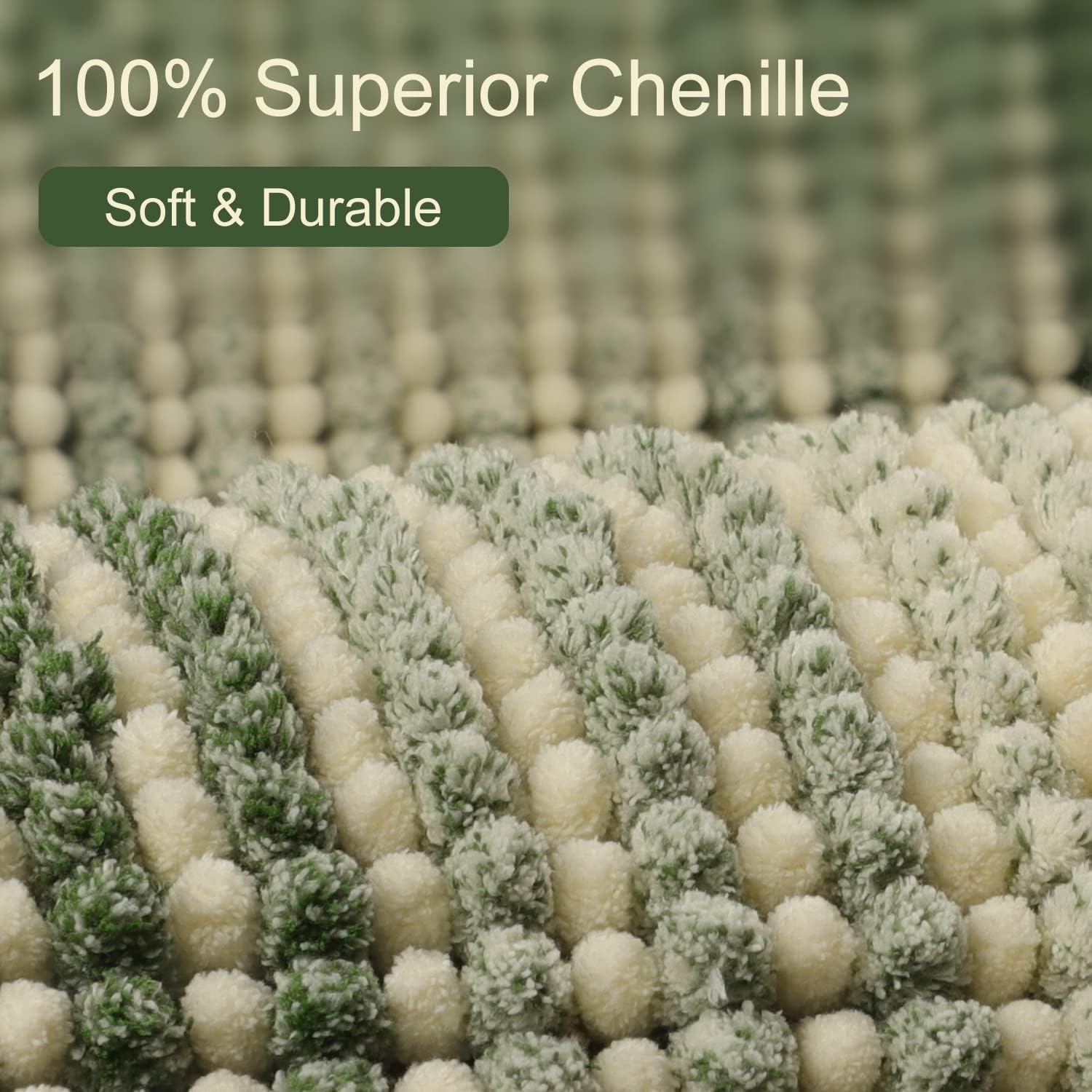 BSICPRO Bath Mat Rug 17x24 Inches Non-Slip Chenille