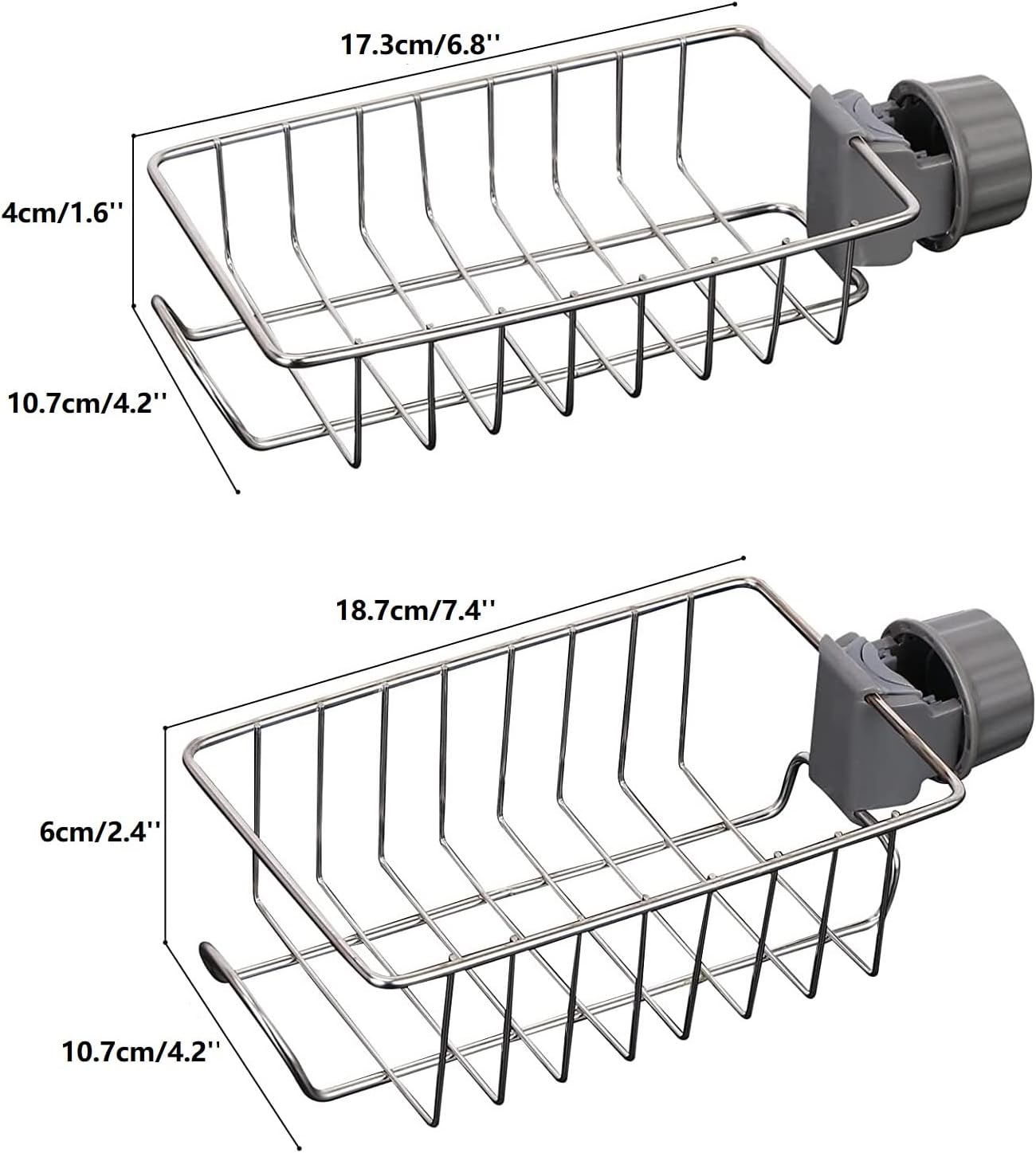 Mokife 2 Pack No Drill Shower Caddy Stainless Steel