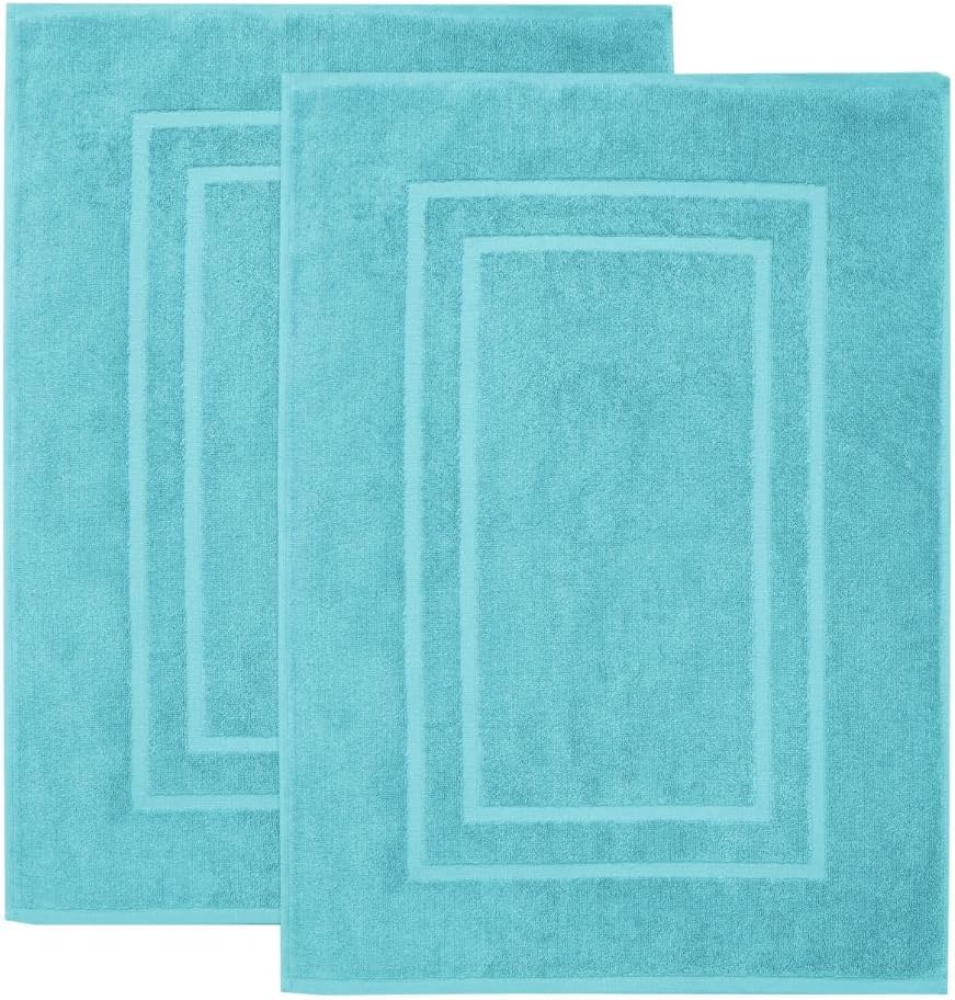 Feather Stitch 2 Piece Bath Mat Set