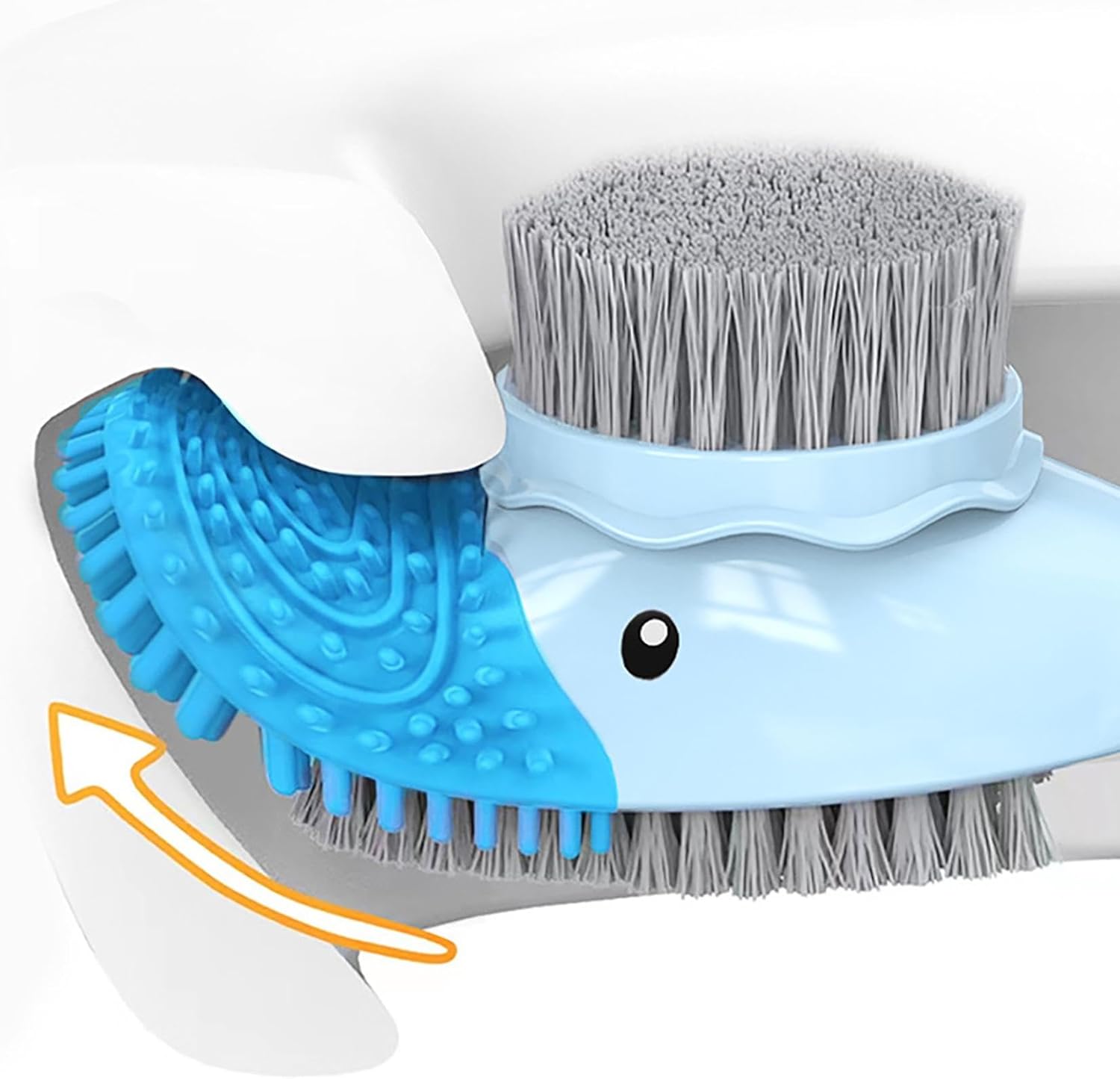 Diving Duck Toilet Brush with Soft Silicone Head and Wall Mount Base