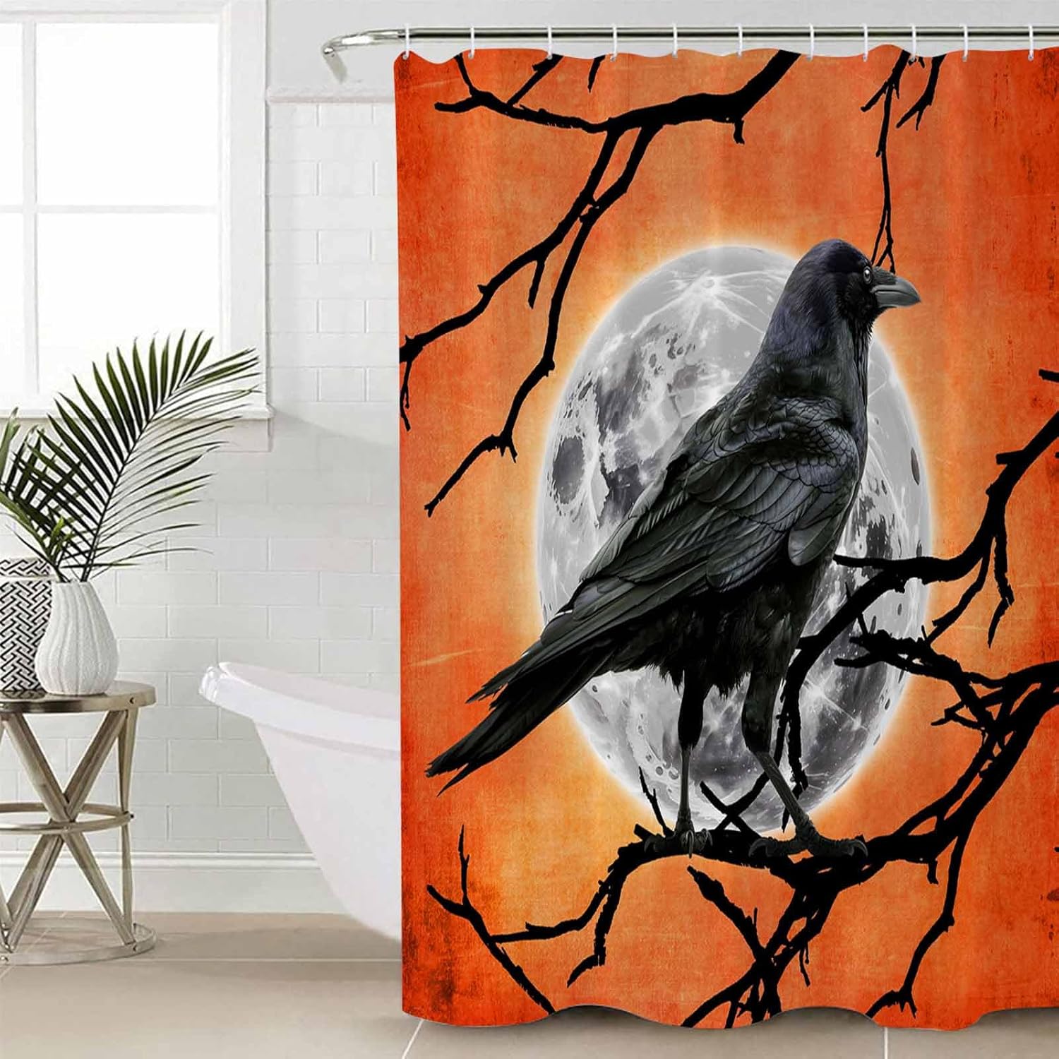 ZOE GARDEN Halloween Bath Set with Curtain Rug and Accessories 1