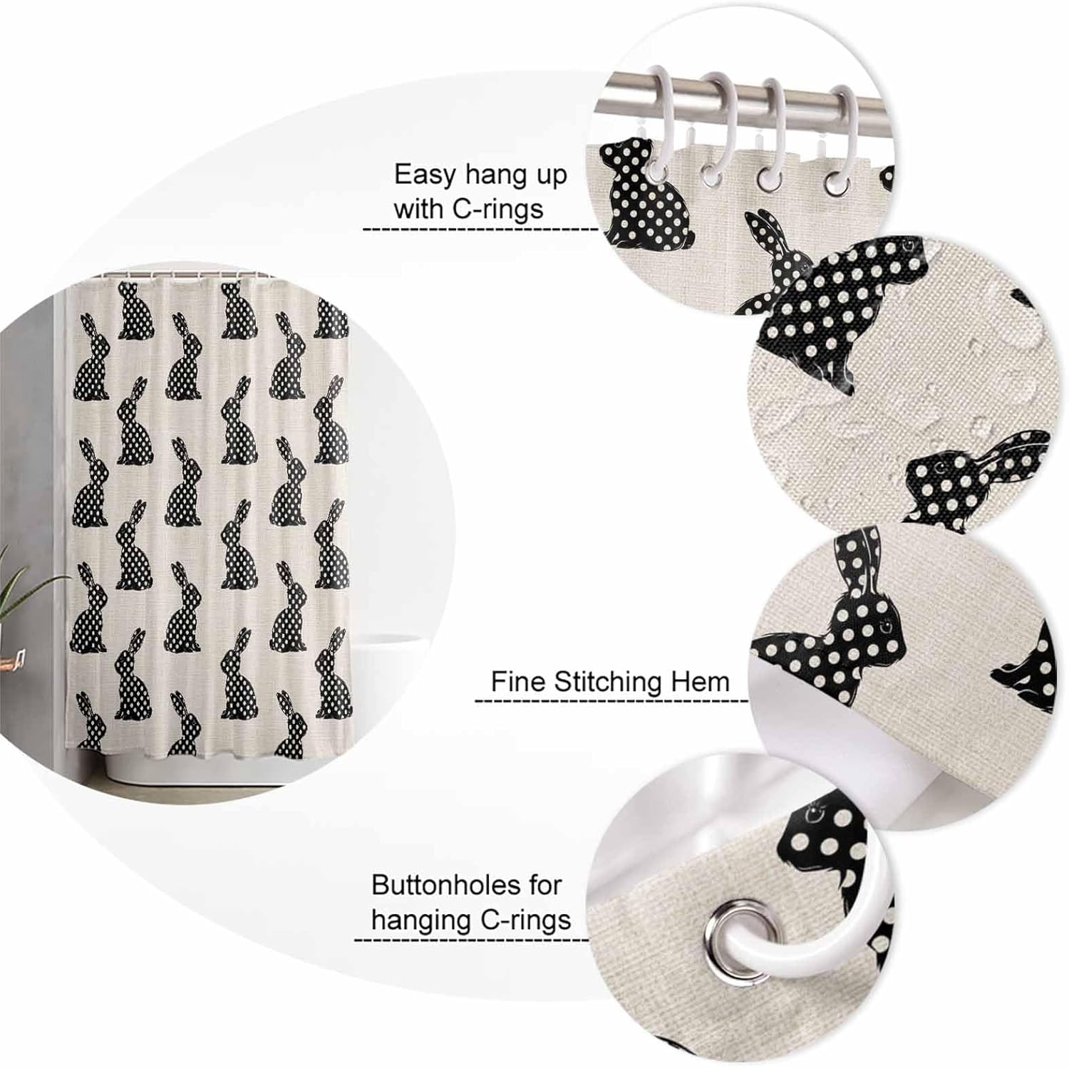 ZOE GARDEN Easter Rabbit Bathroom Set 1