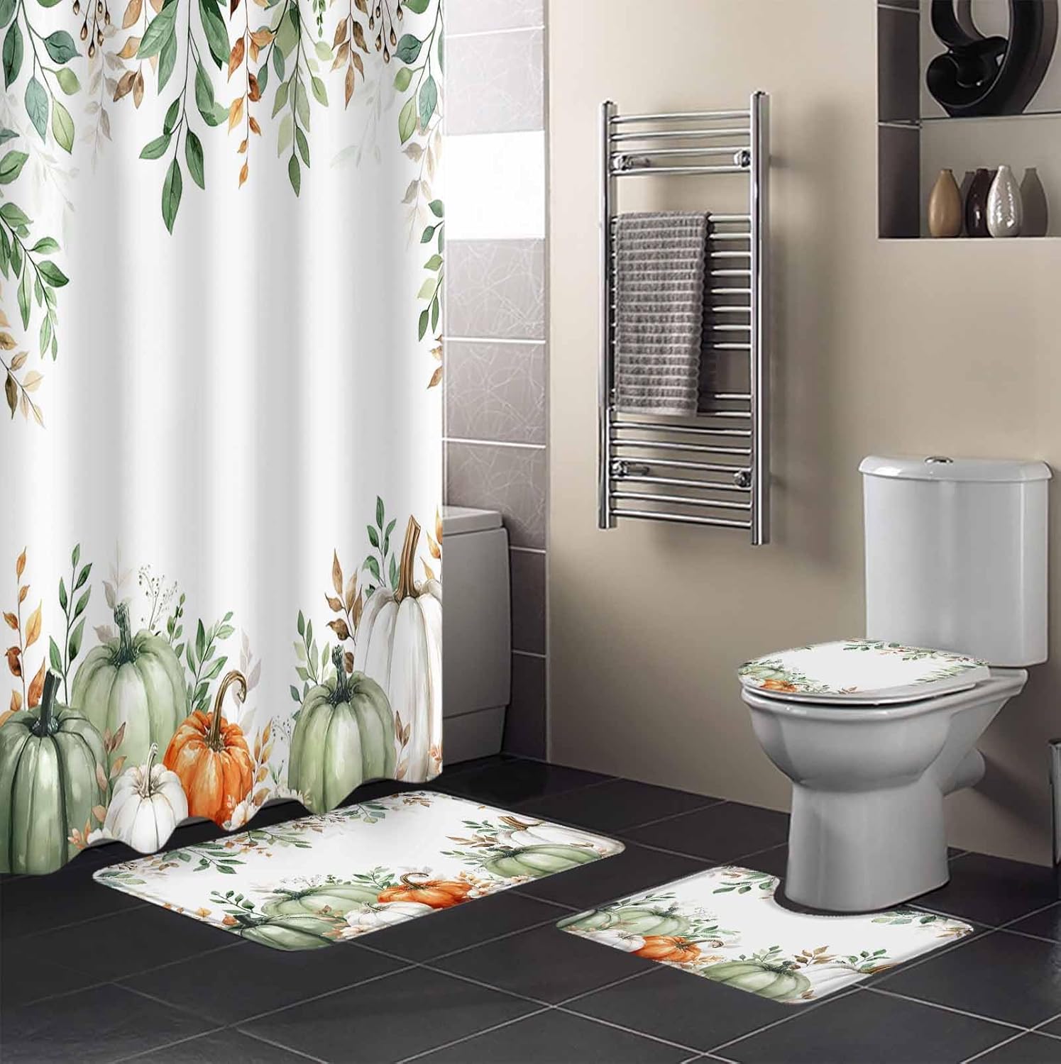 ZOE GARDEN Thanksgiving Pumpkin Bathroom Set