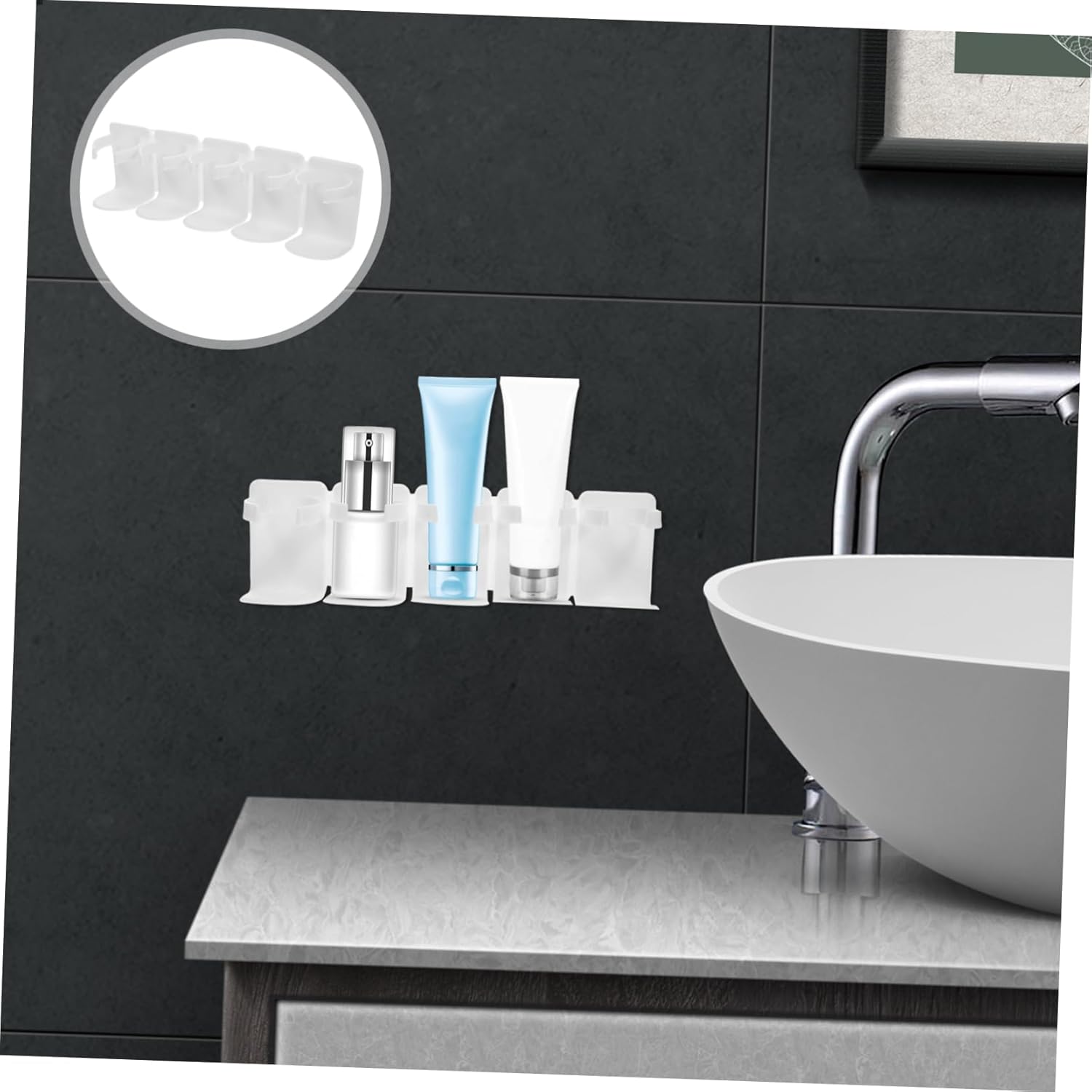 ABOOFAN Wall Mounted Shower Caddy with Storage