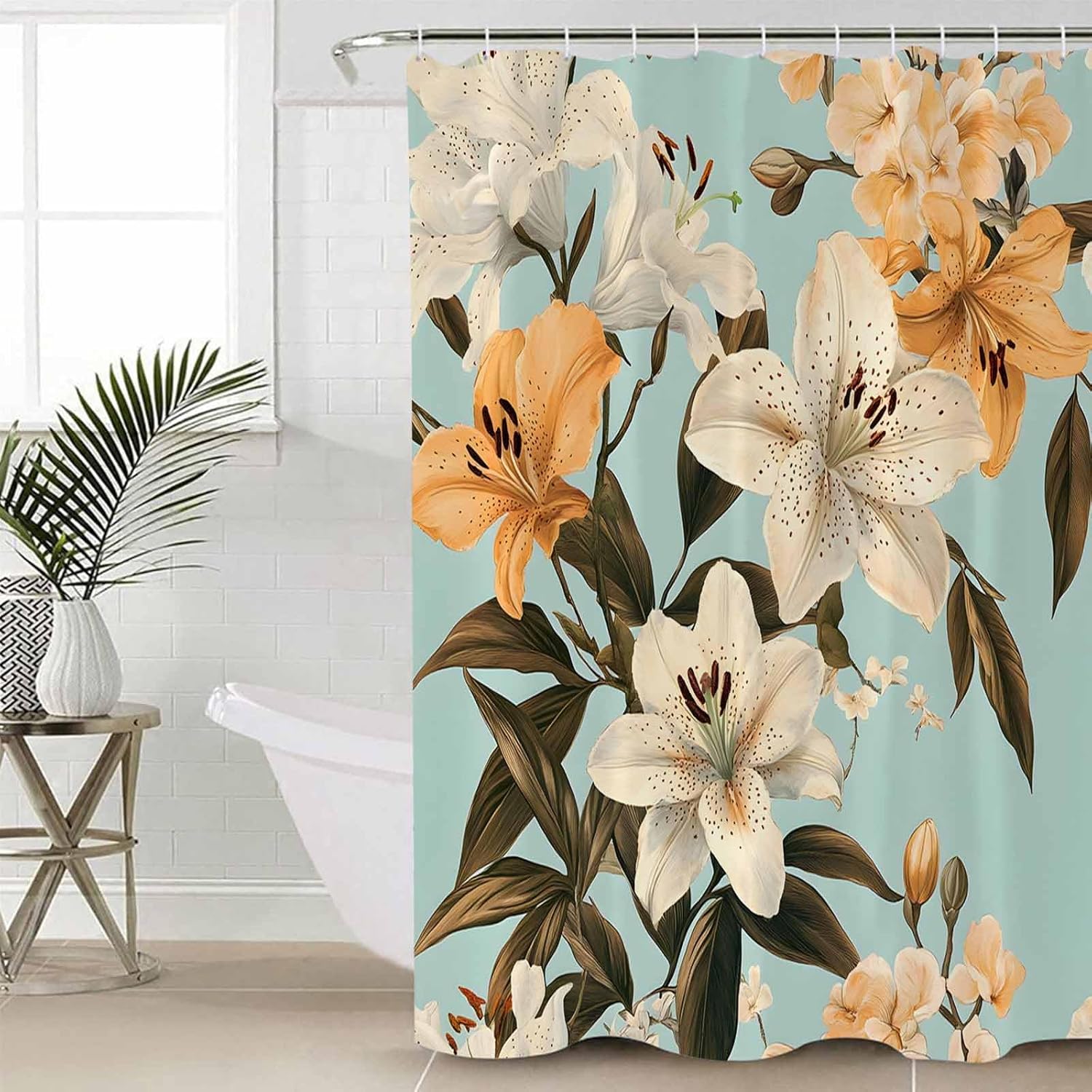 ZOE GARDEN Watercolor Lily Bathroom Set