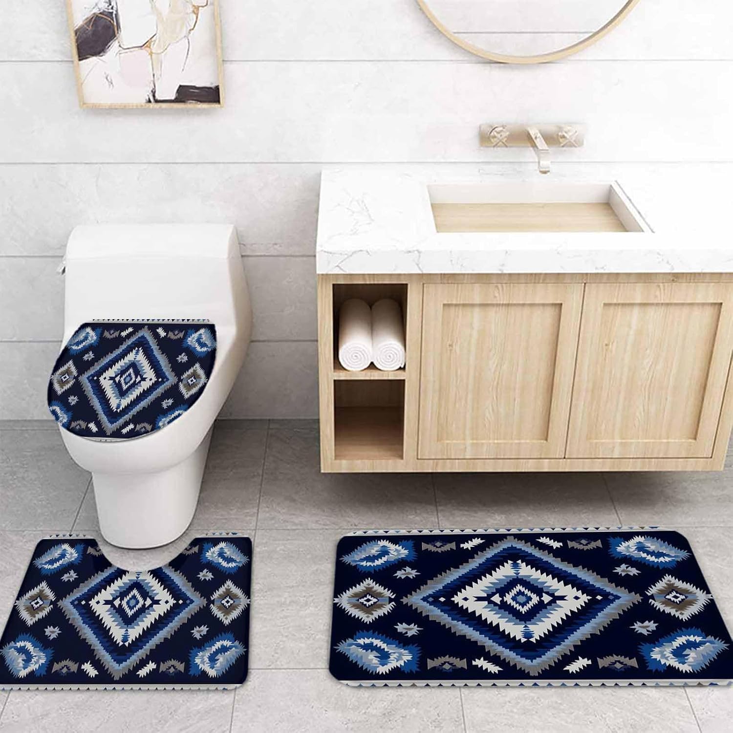 ZOE GARDEN Southwest Aztec Bathroom Set