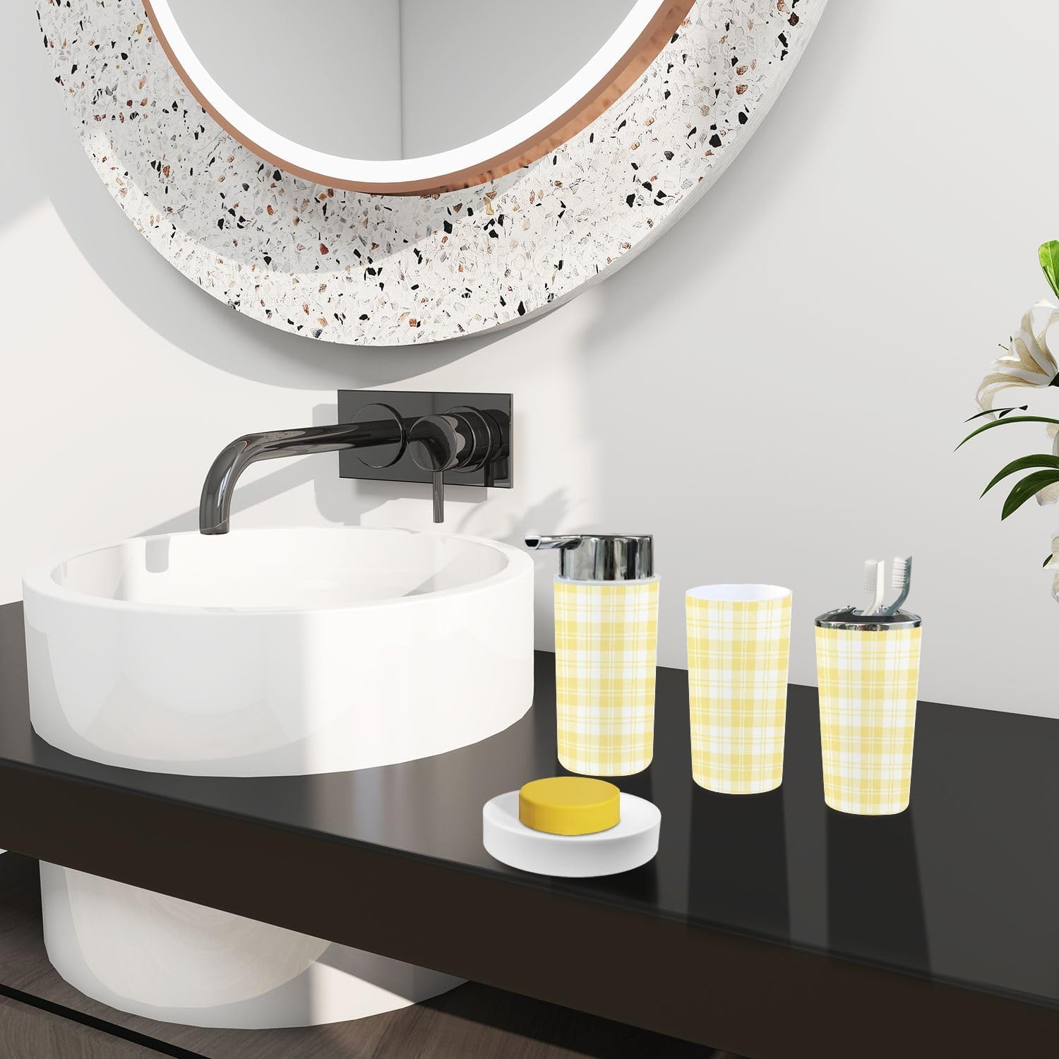 TRANQDEHOM 6-Piece Bathroom Accessory Set