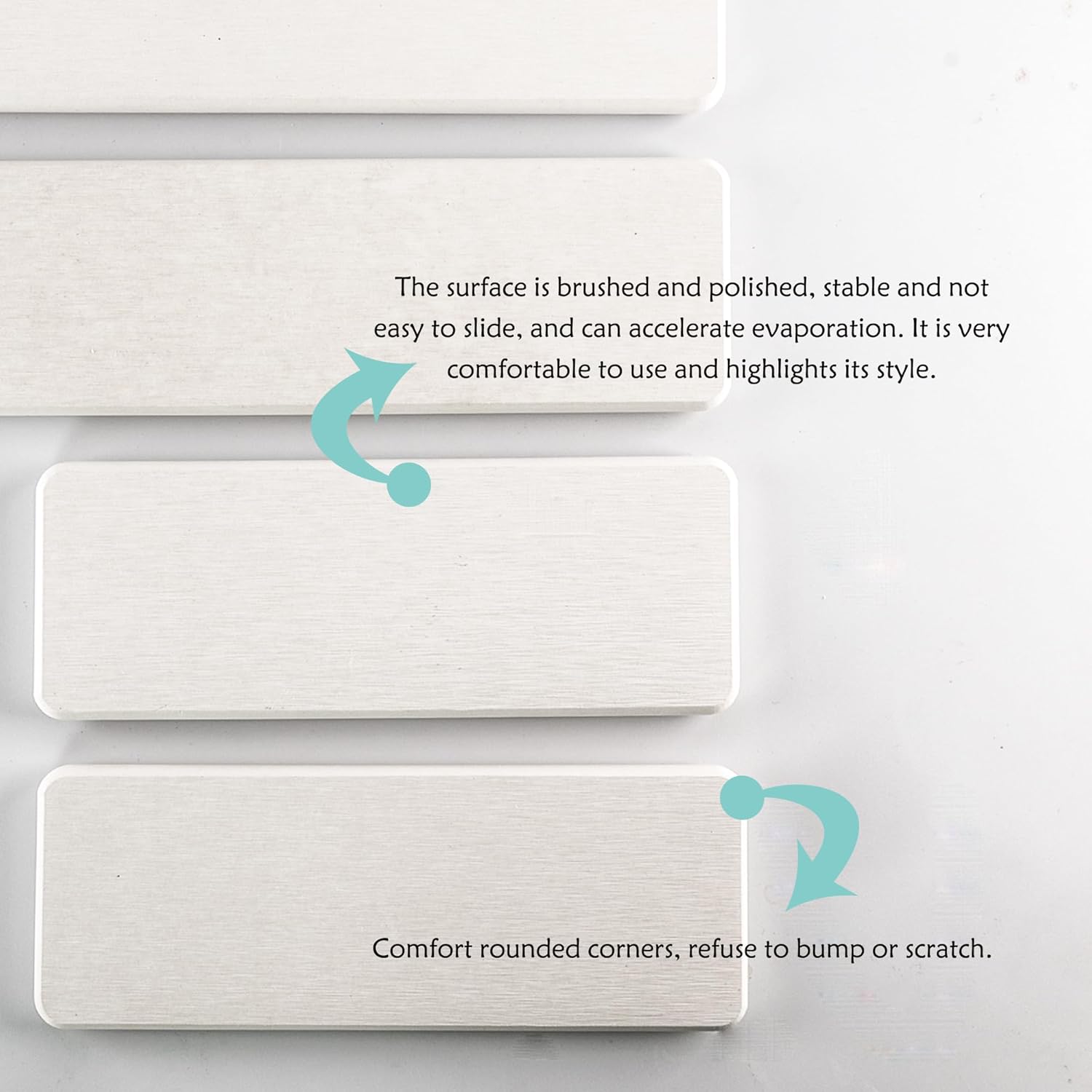 NiuYichee 2 Pcs Water Absorbing Stone Trays White