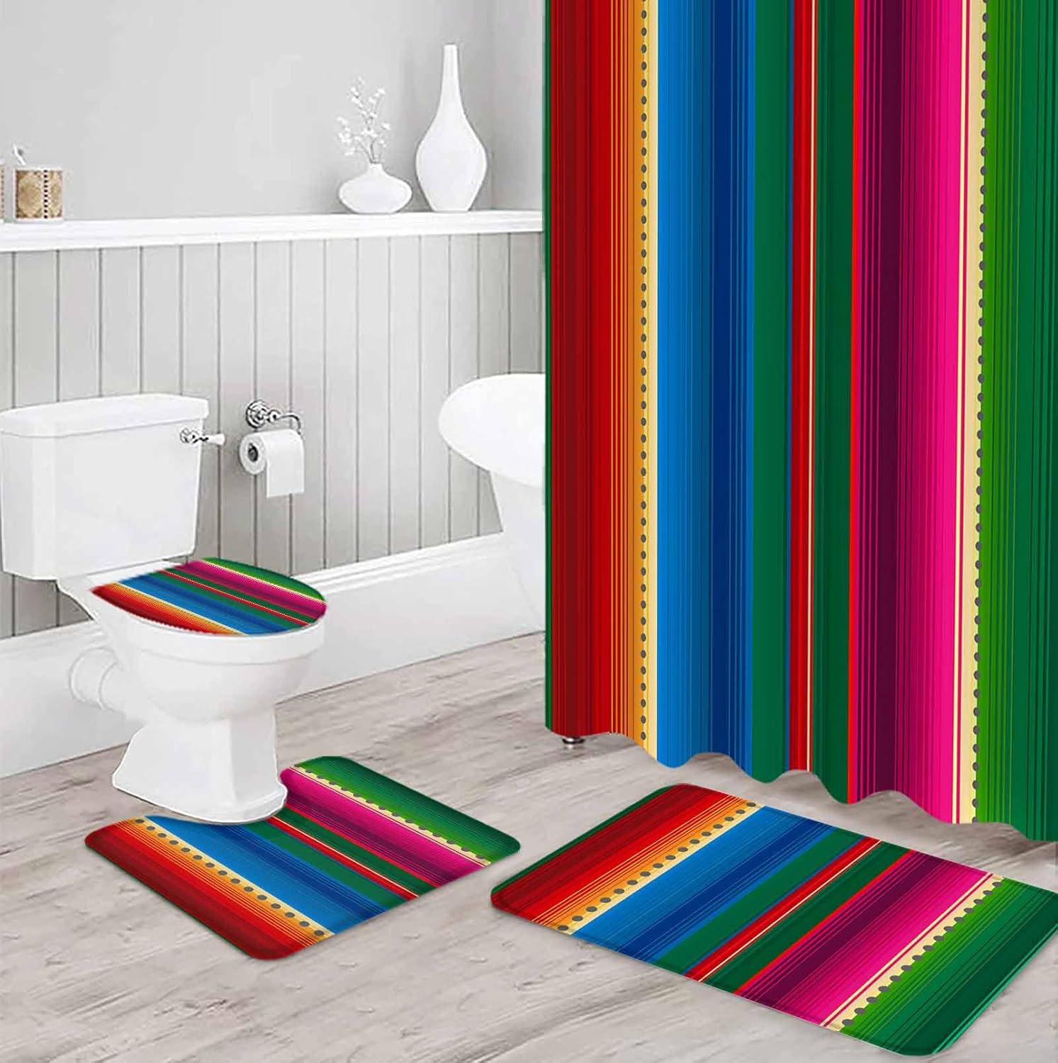ZOE GARDEN Mexican Stripes Bathroom Set