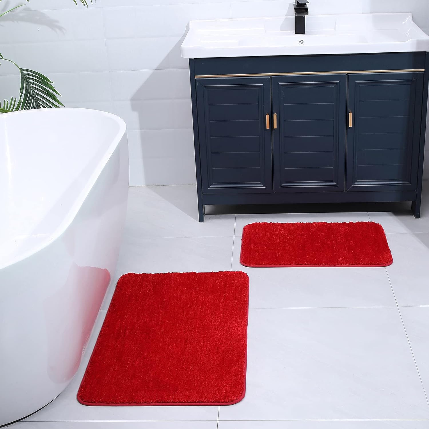 DSHXL 2 Piece Bath Rug Set Non-Slip Microfiber Mats