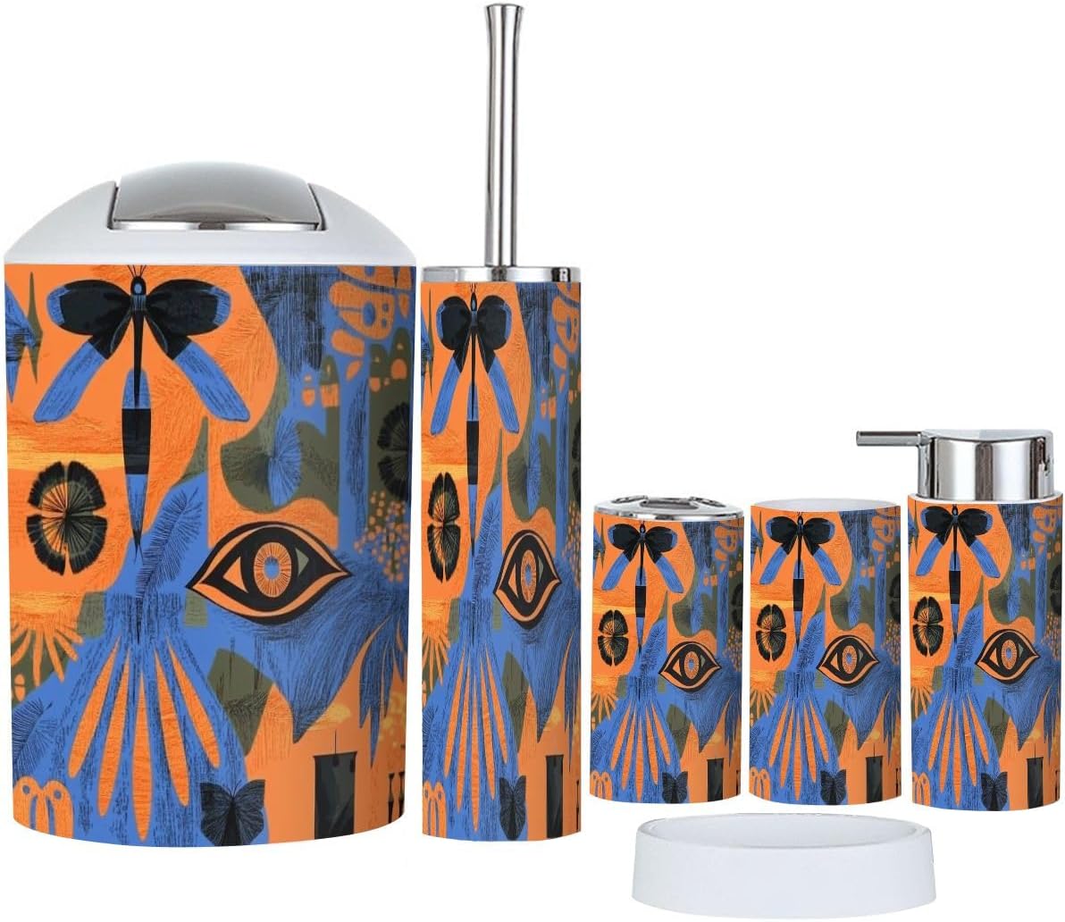 Boho Bathroom Accessory Set of 6 Pieces 1