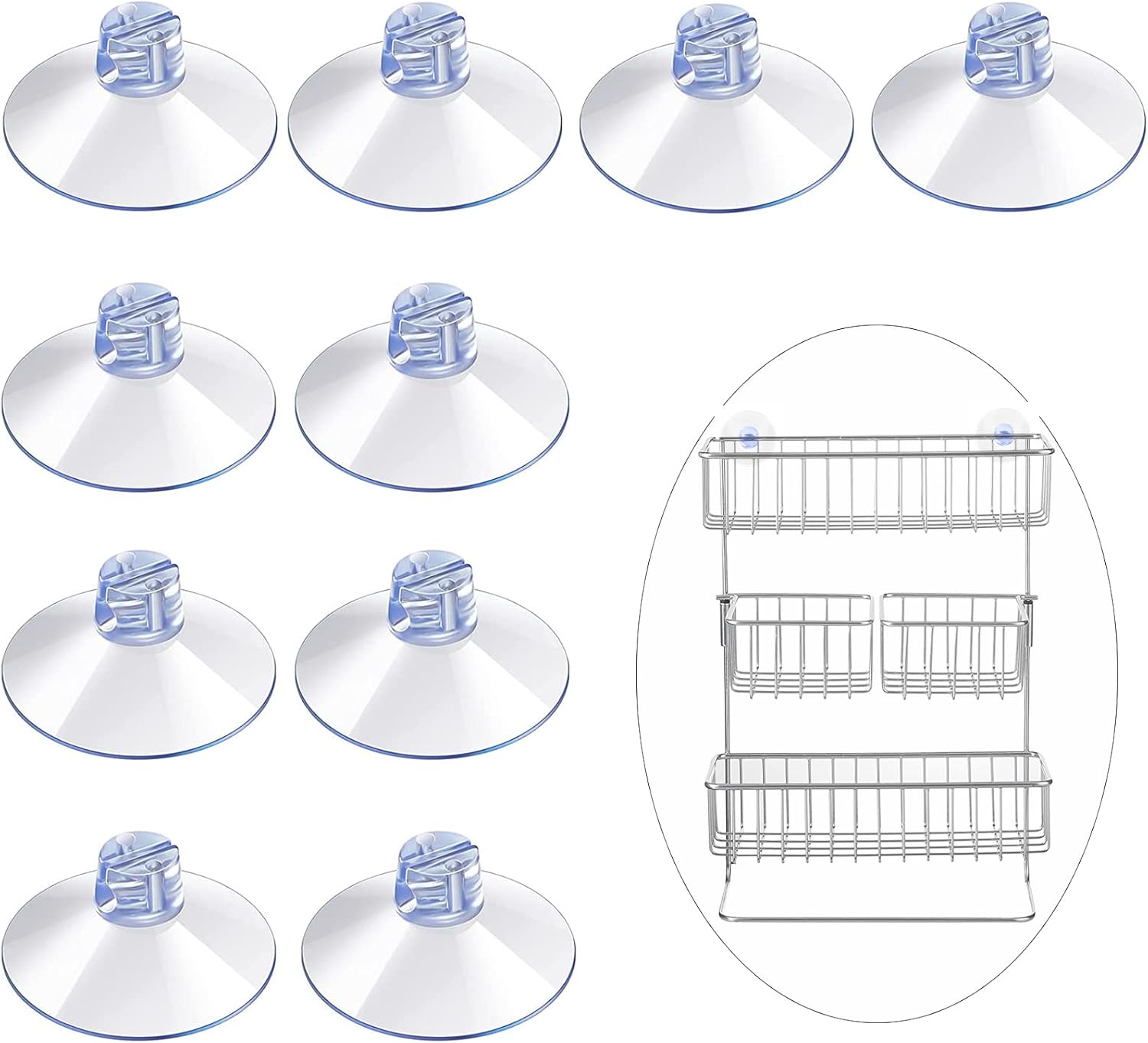 10PCS Suction Cups for Shower Caddy Replacement