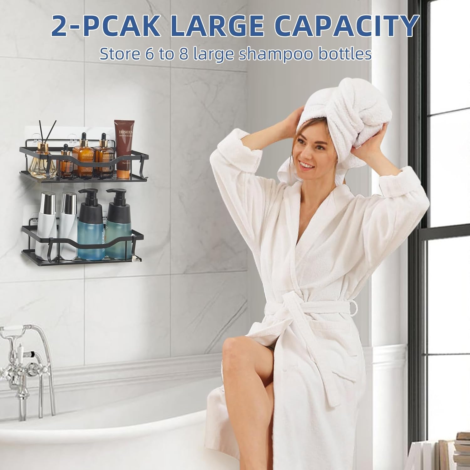 Stainless Shower Caddy Organizer - Pack of 2
