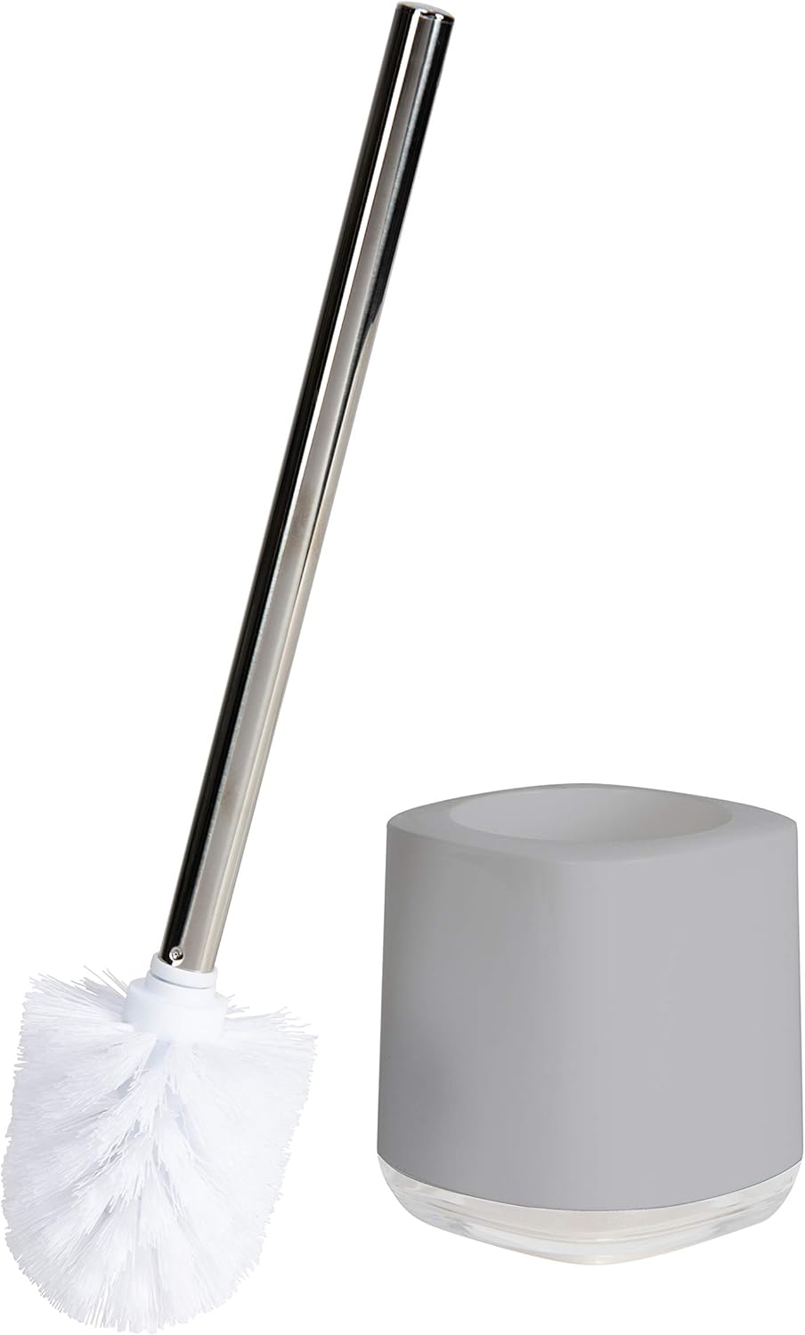Bath Bliss Luxury Toilet Brush with Holder Grey
