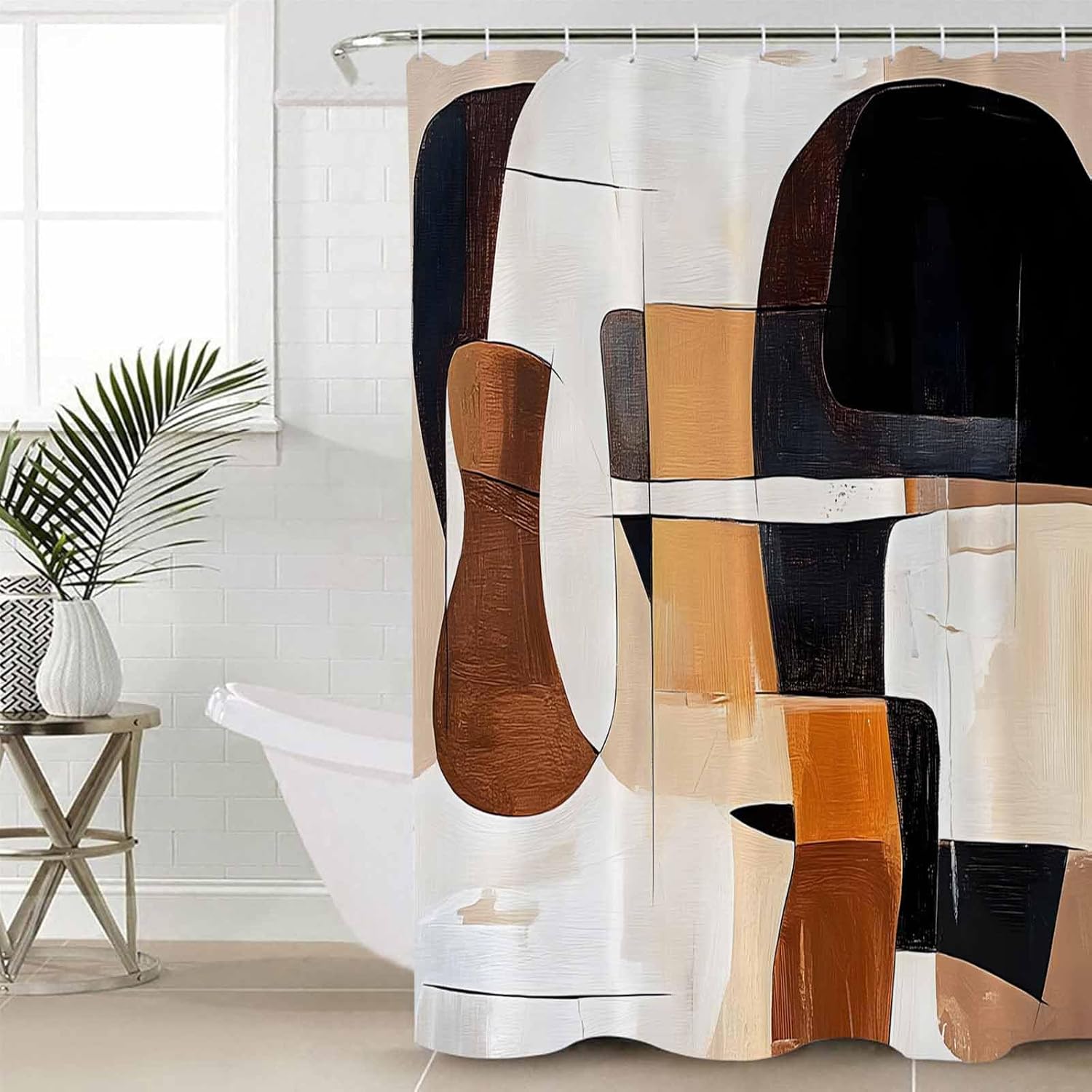 ZOE GARDEN Boho Black Brown Bath Set