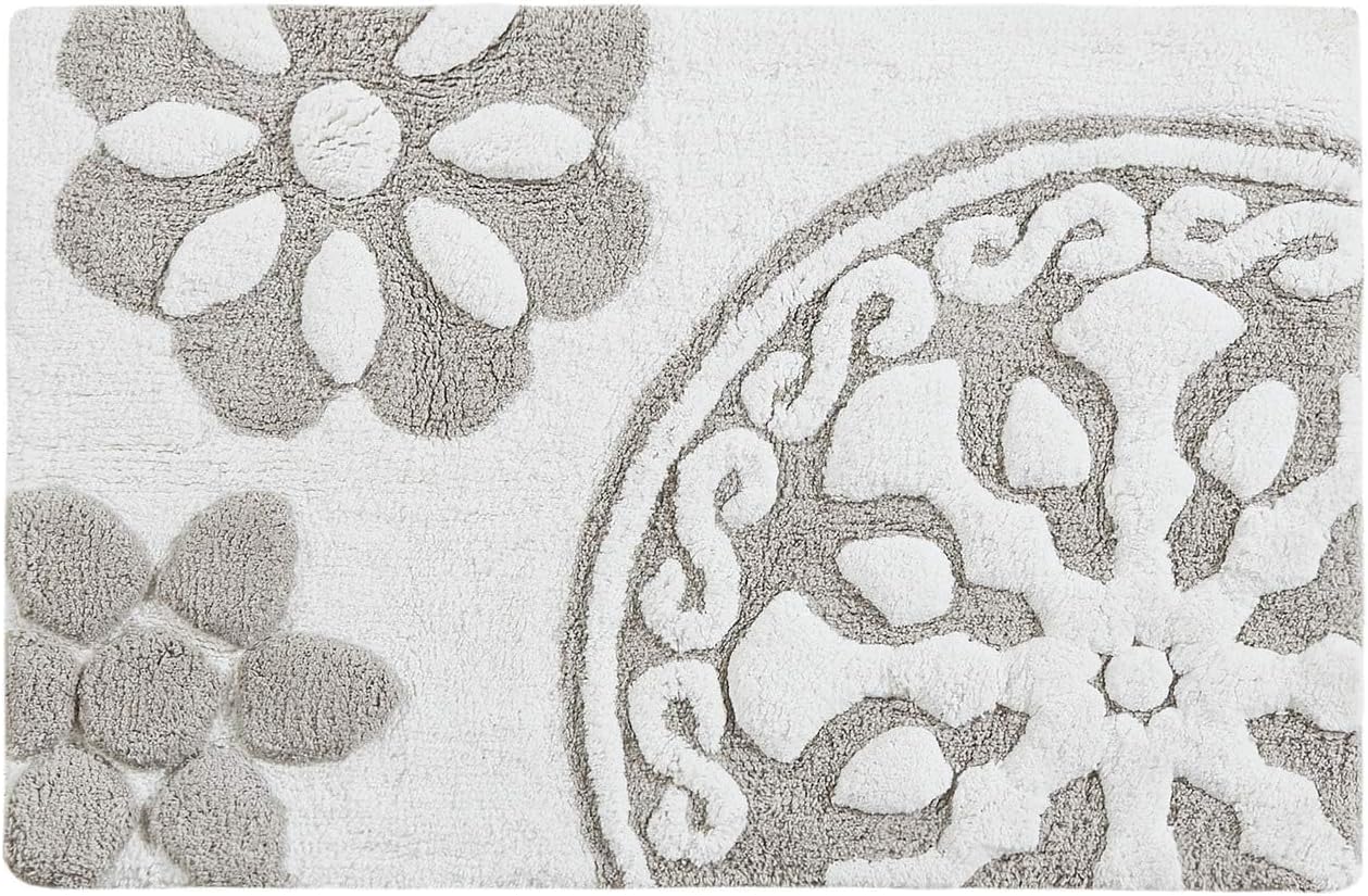 Madison Park Casablanca Cotton Tufted Bath Rug - Taupe 20 x 30