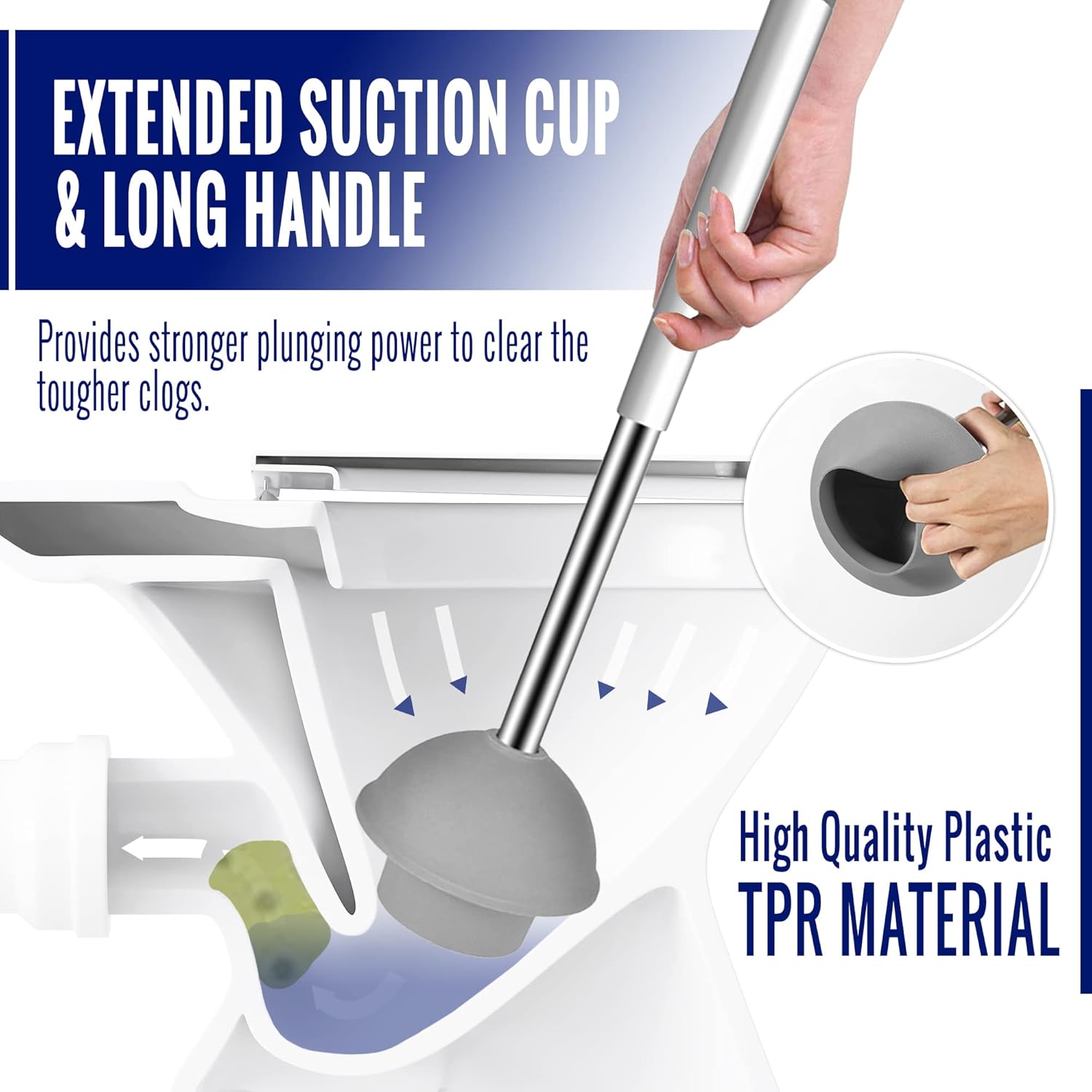 True Fresh Toilet Brush and Plunger Set with Holder Caddy