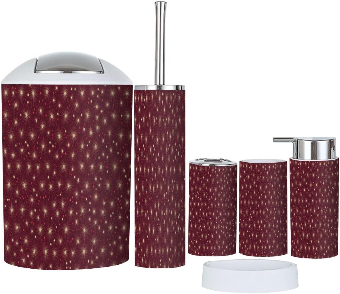 Boho Star Bathroom Accessory Set 6 Piece