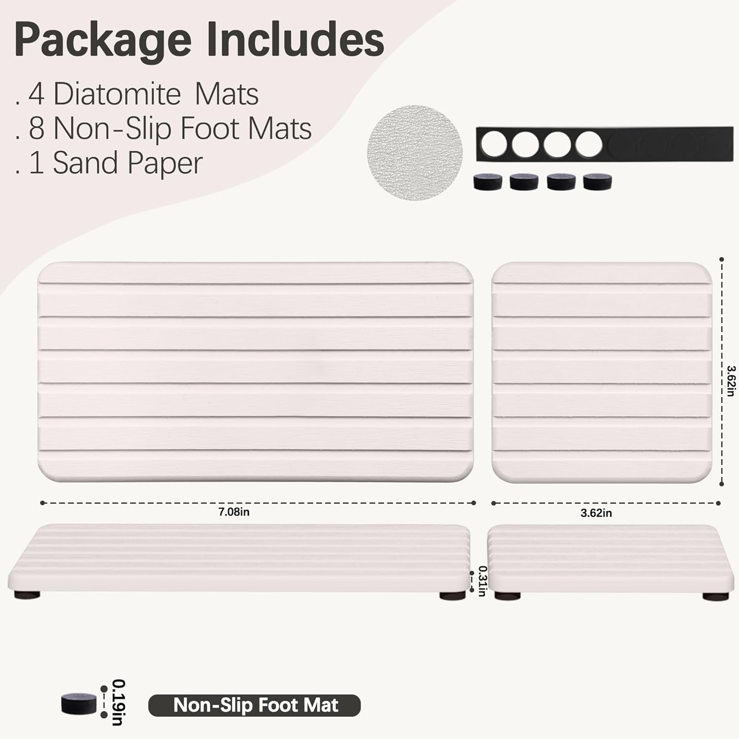 YEECOPON Set of 4 Bathroom Vanity Tray