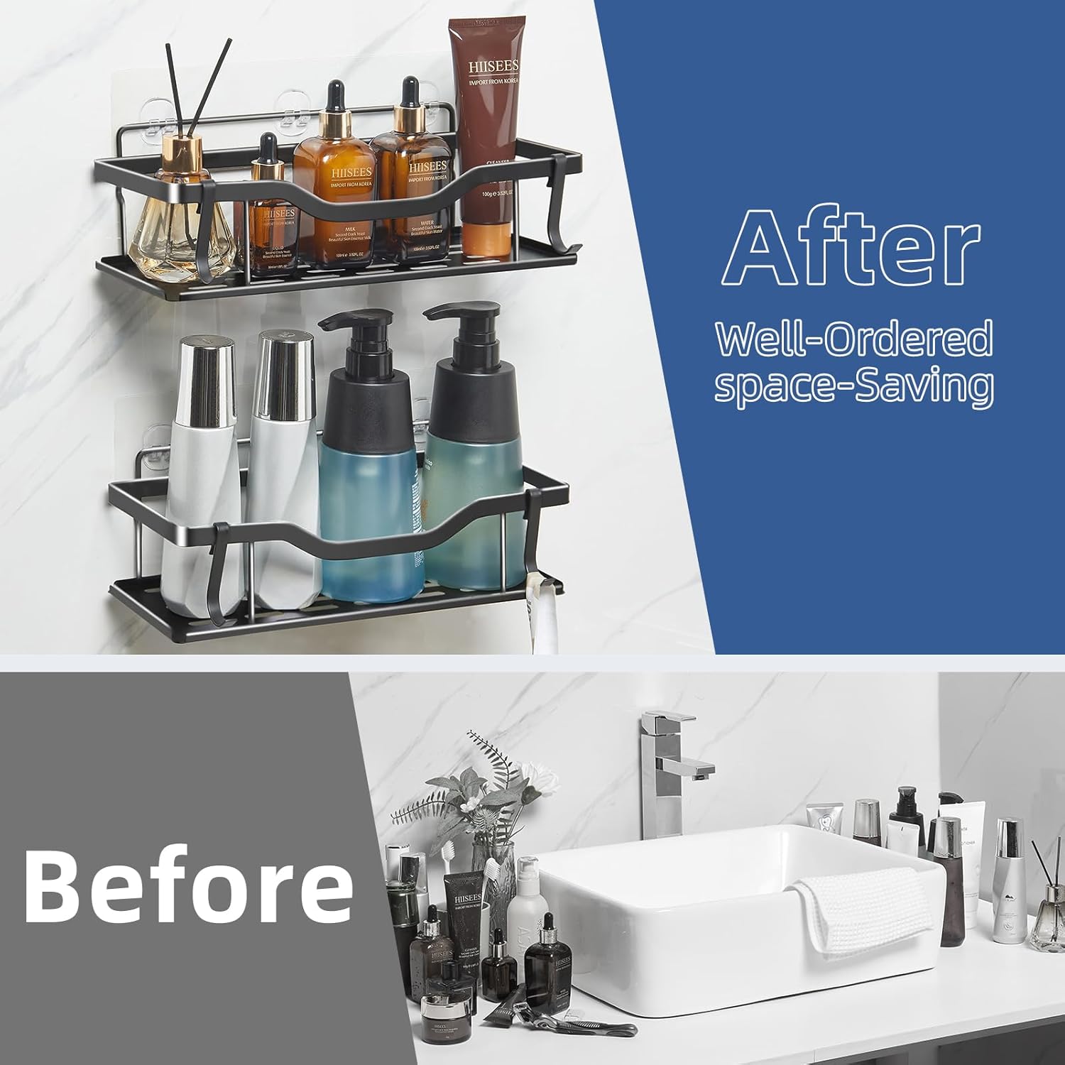 Stainless Shower Caddy Organizer - Pack of 2