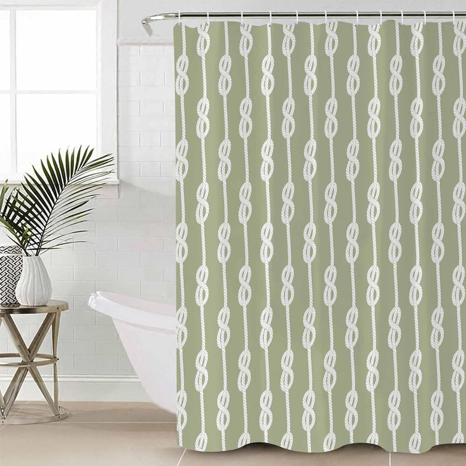 ZOE GARDEN Sage Green Knot Bathroom Set 1