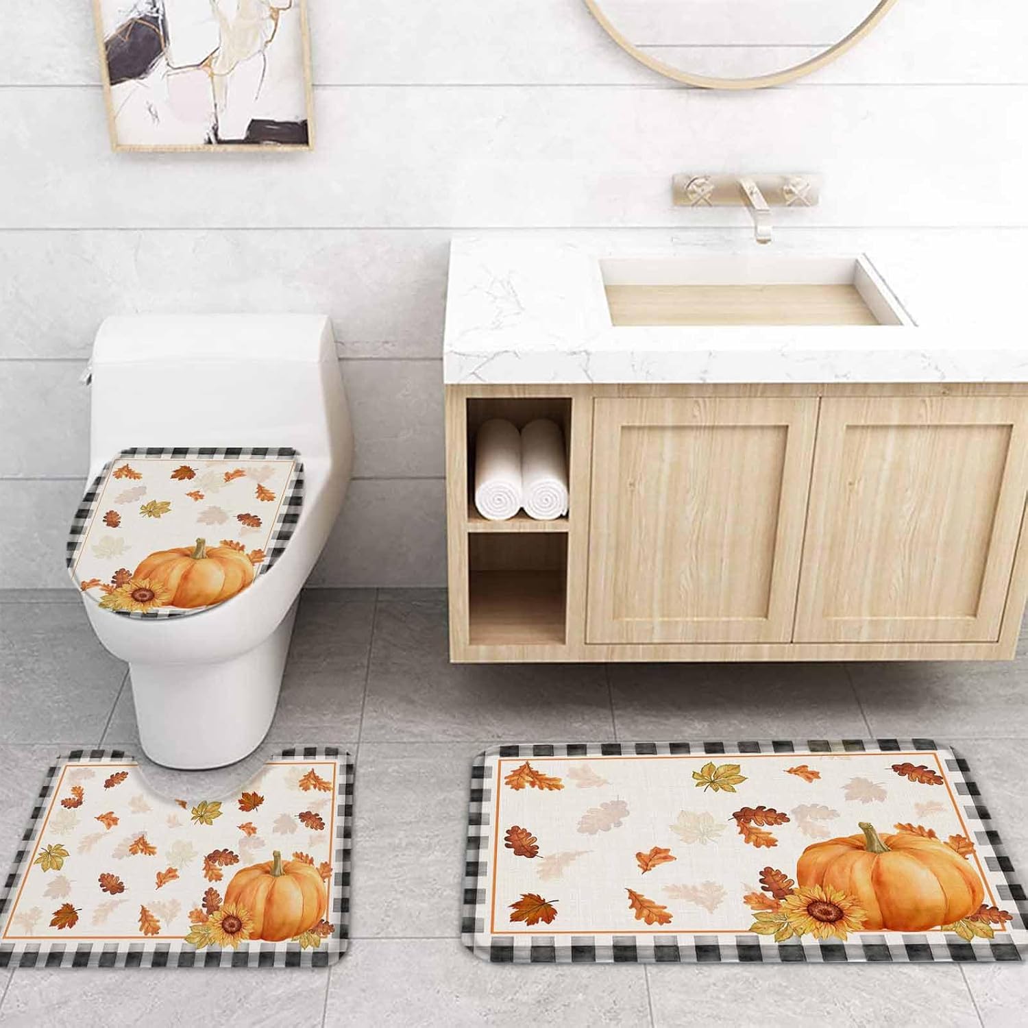 ZOE GARDEN Thanksgiving Bath Set - 72x72 Inches