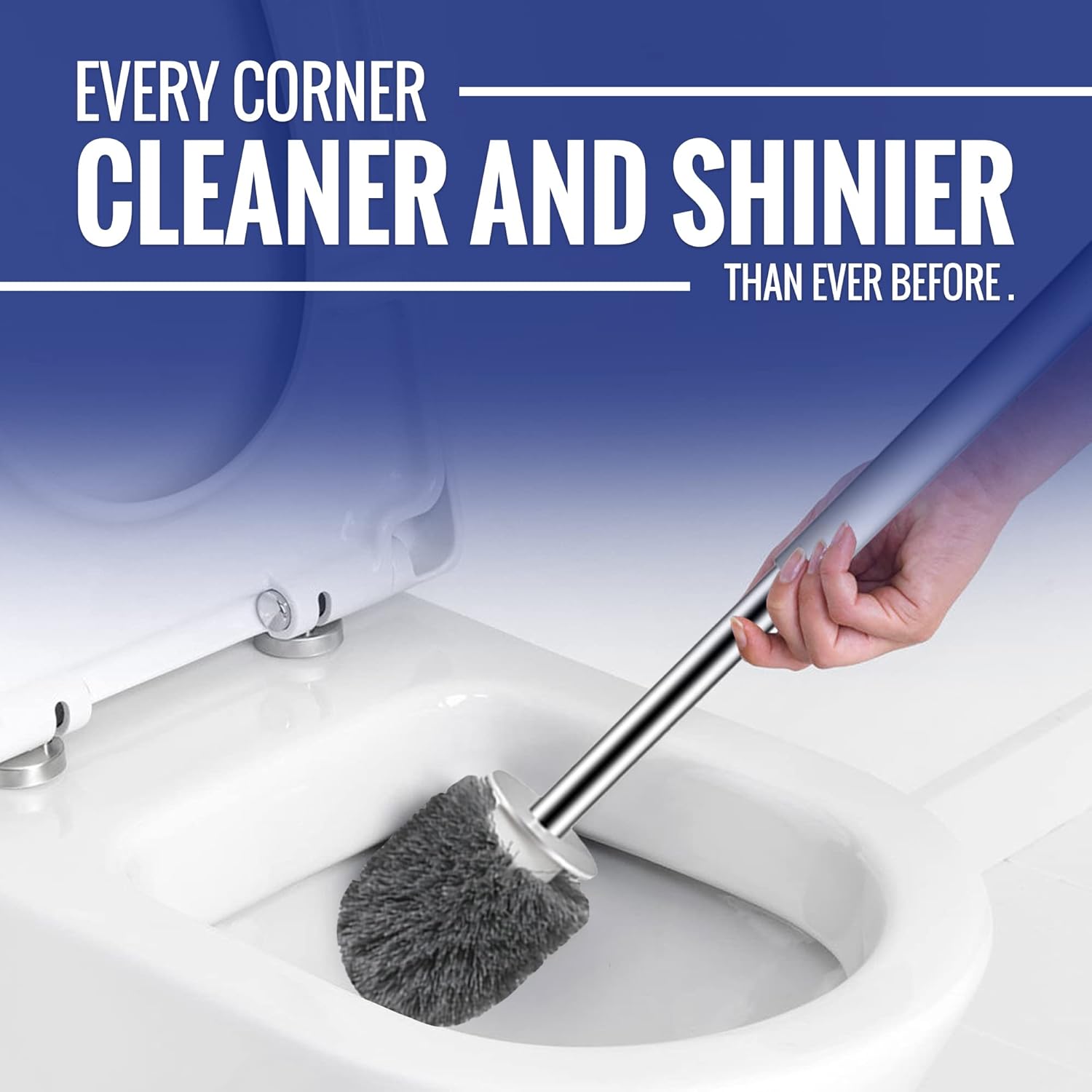 True Fresh Toilet Brush and Plunger Set with Holder Caddy