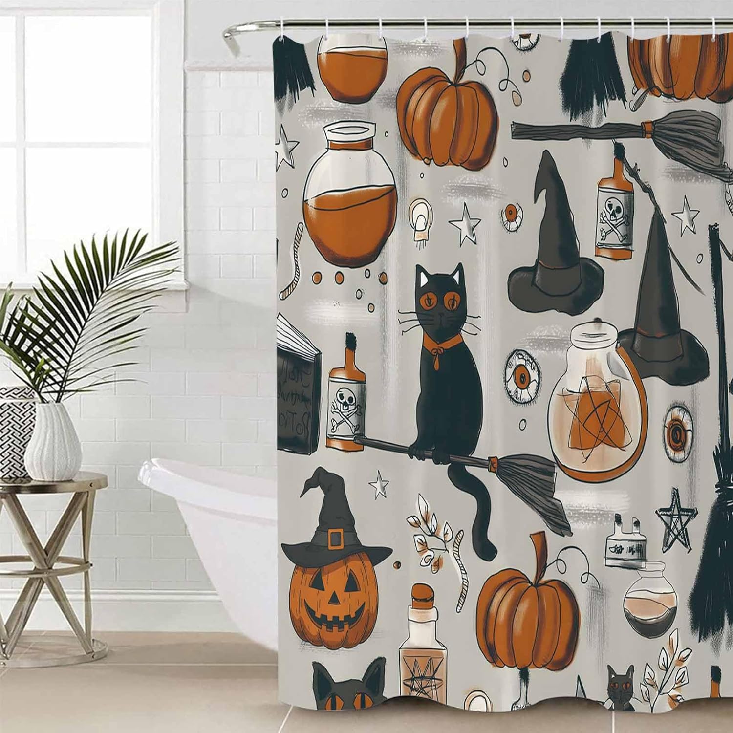 ZOE GARDEN Halloween Bathroom Set with Rug and Accessories