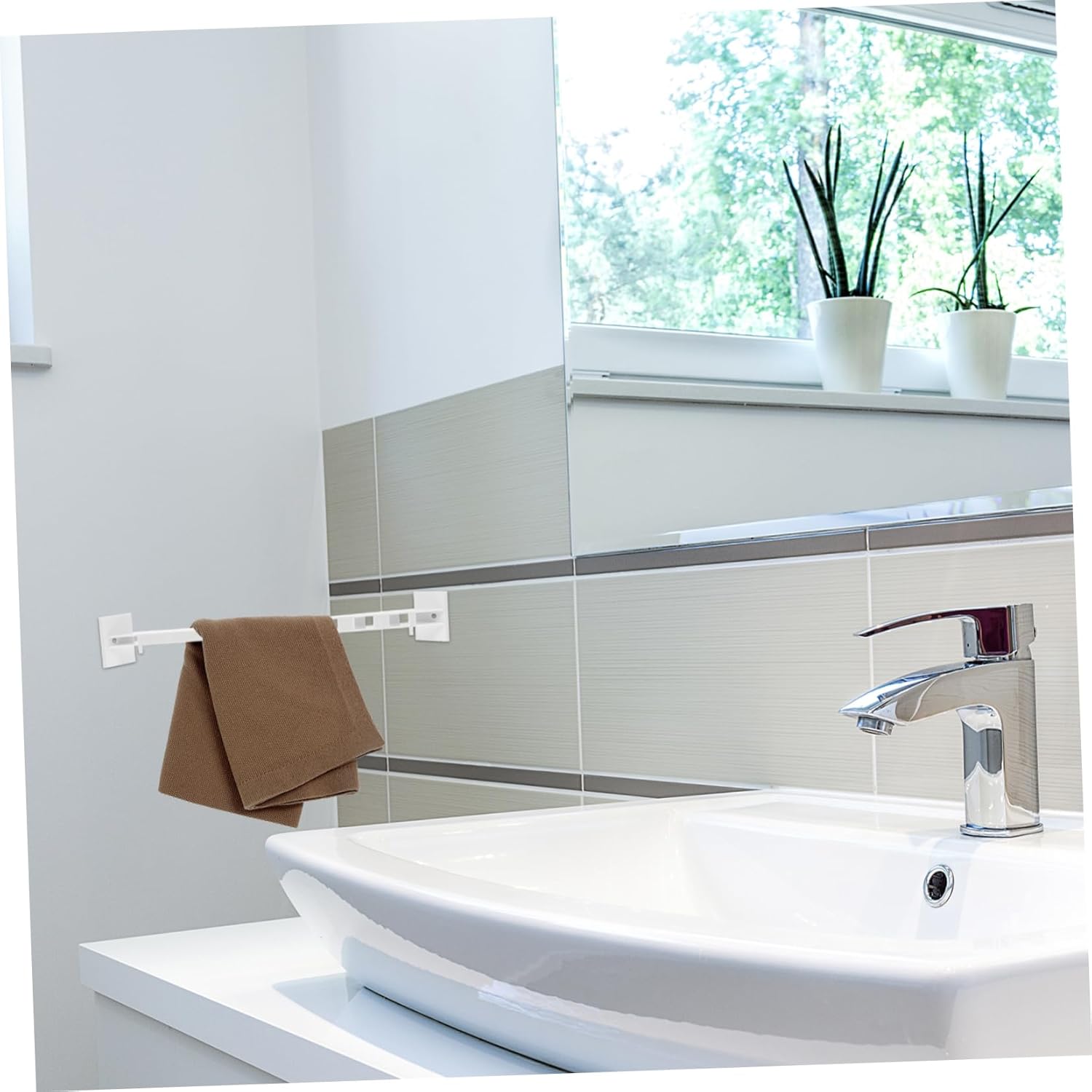 WOONEKY Abs Rv Shower Corner Shelf Retainer Bar